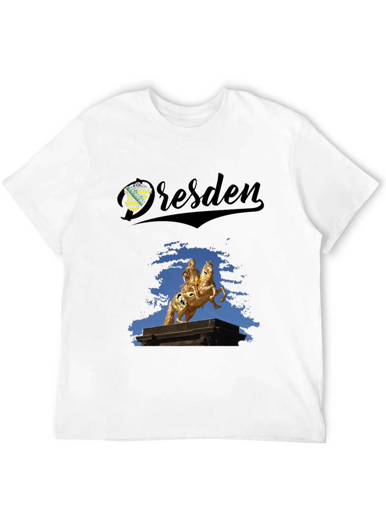 Dresden T-Shirt - Equestrian Statue Black Tee