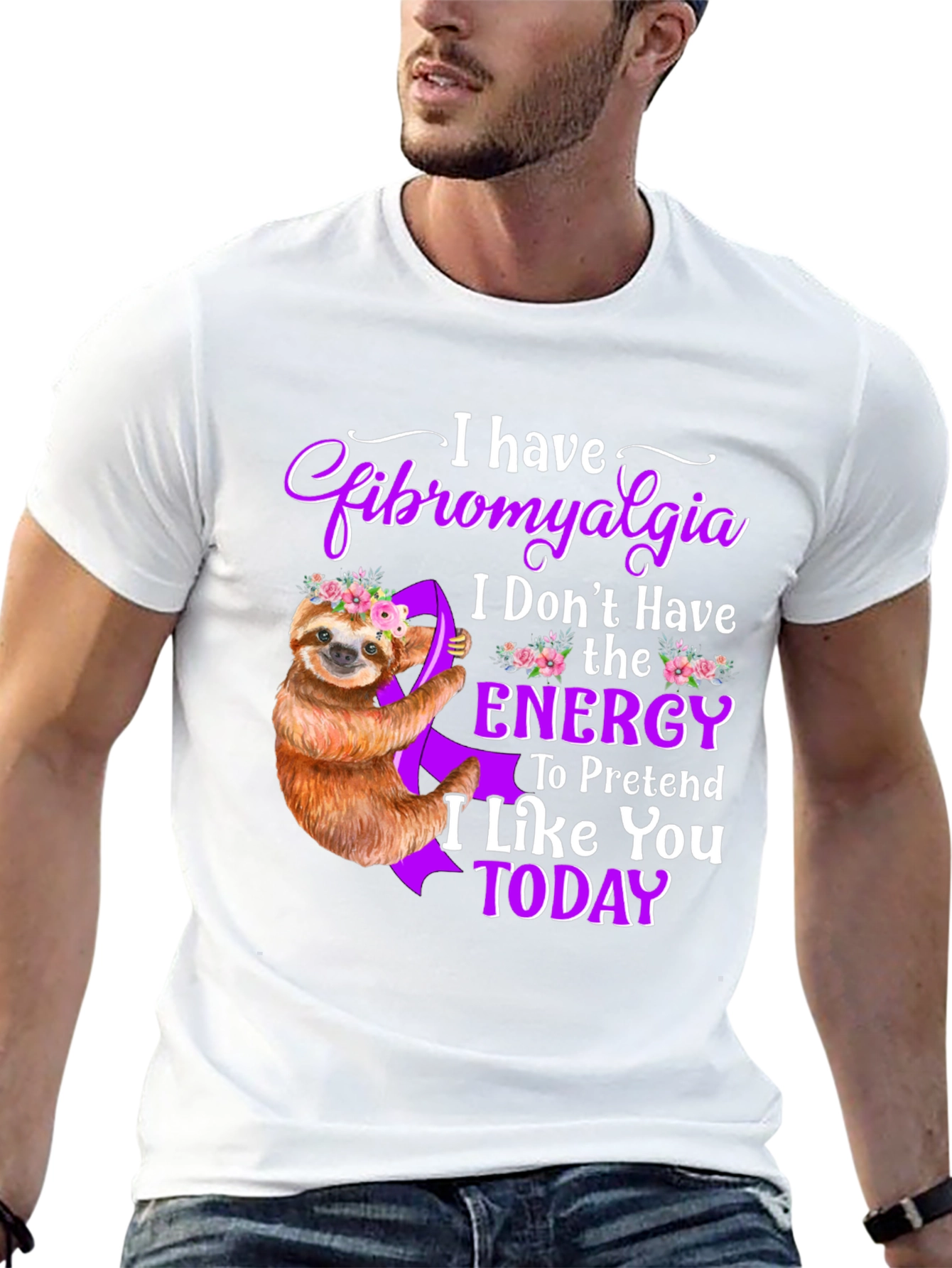 Fibromyalgia Awareness Sloth T-Shirt