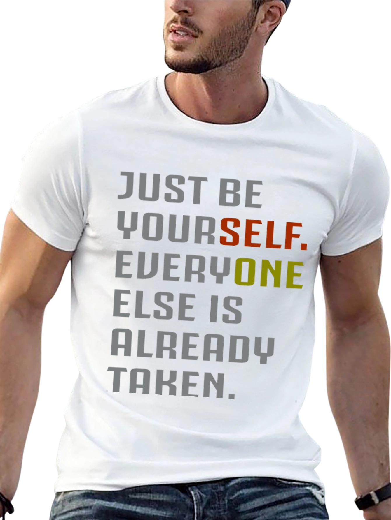 Just Be Yourself Graphic Tee - Inspirational Style