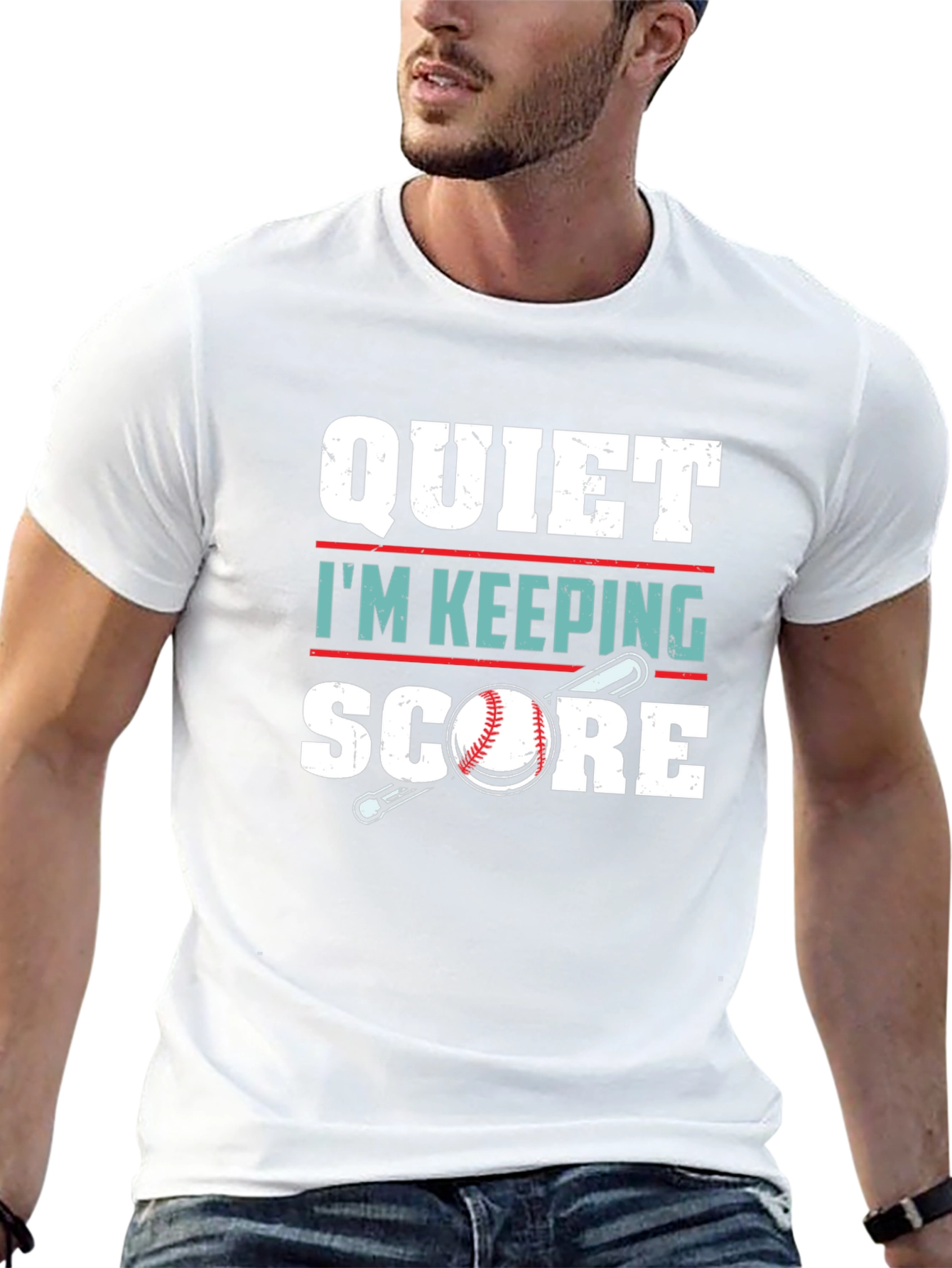 Quiet Im Keeping Score Baseball T-Shirt