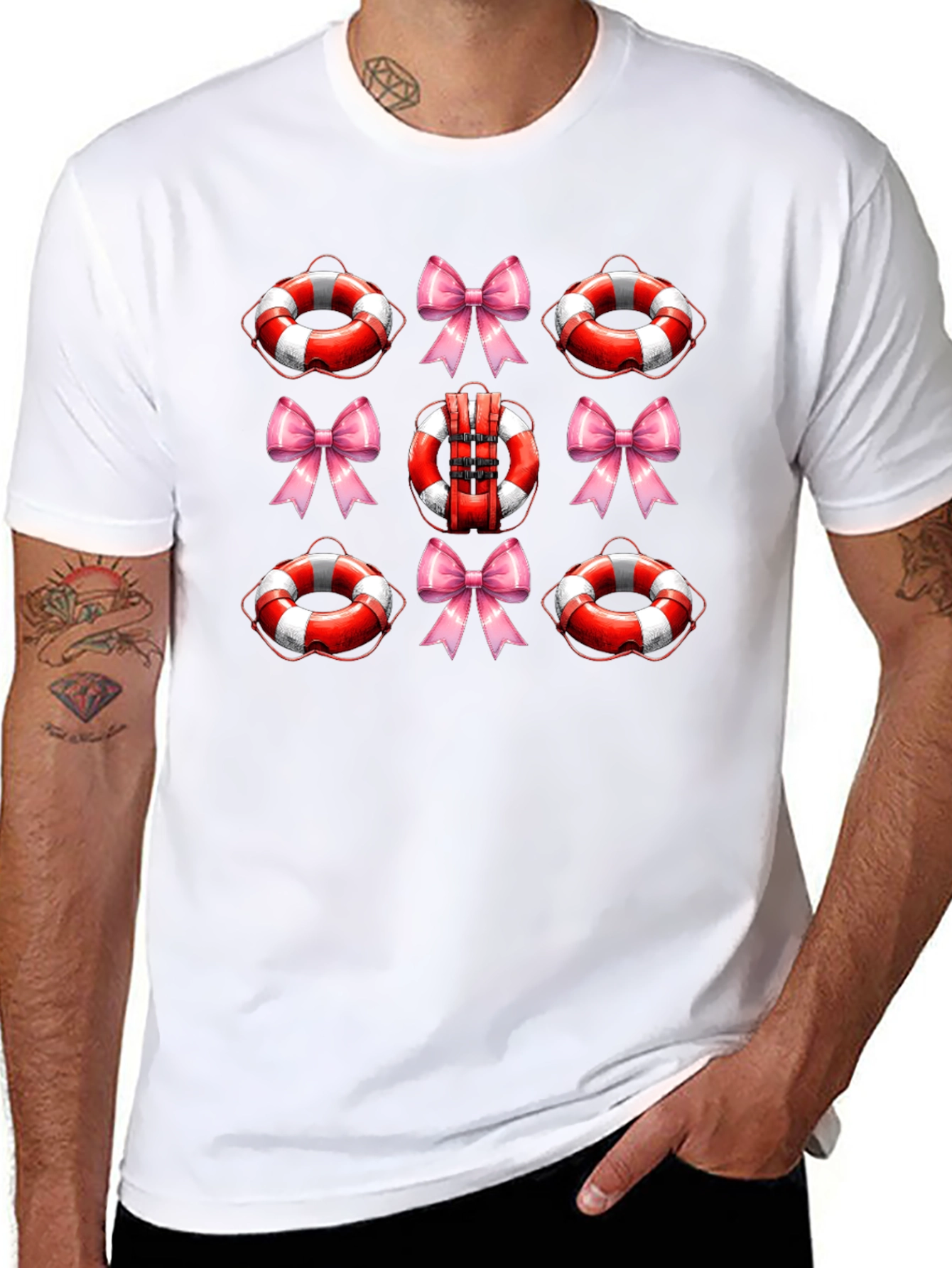 Nautical Life Preserver & Bow T-Shirt