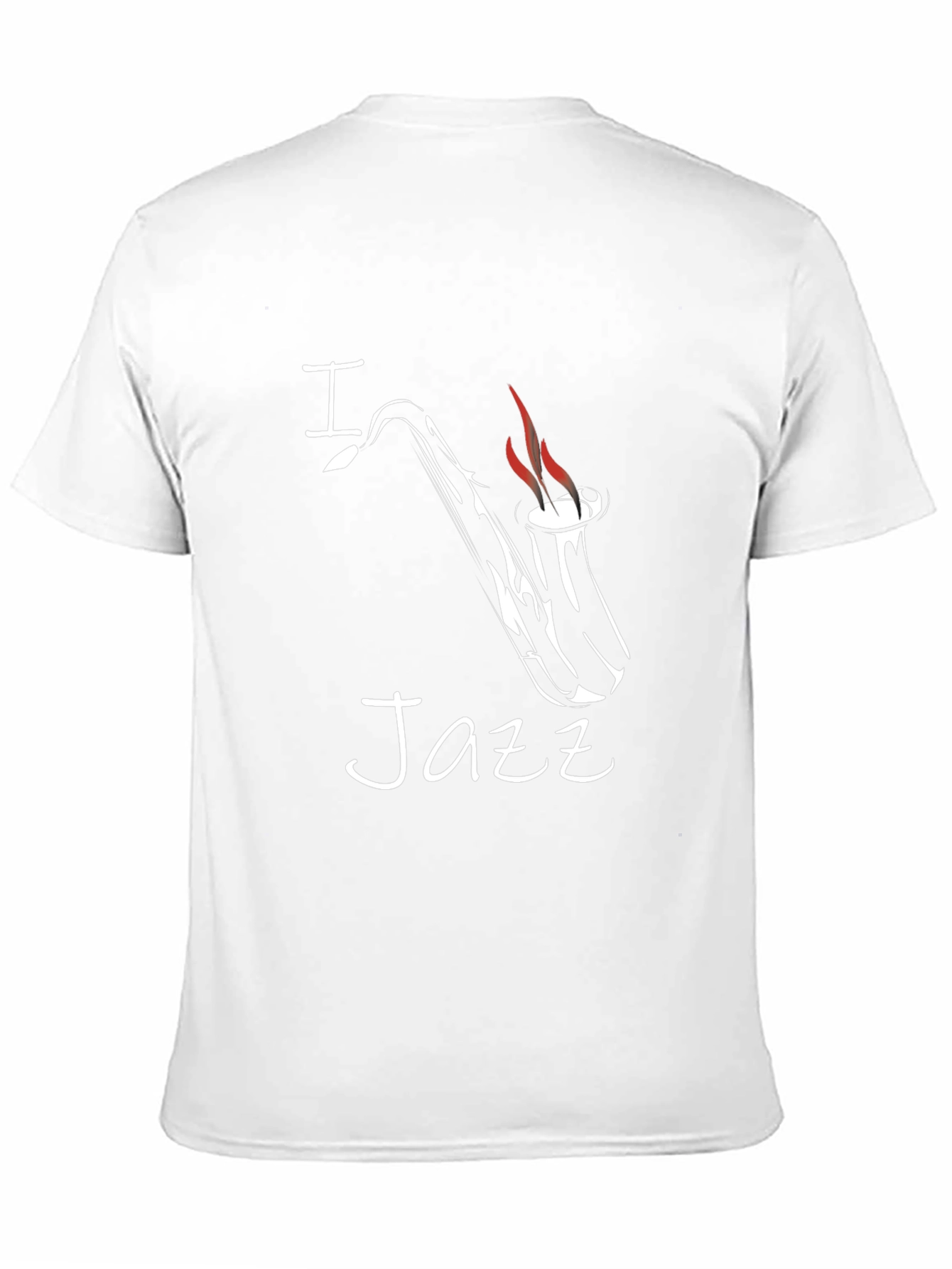 I Saxophone Jazz Graphic Tee - Black Cotton T-Shirt