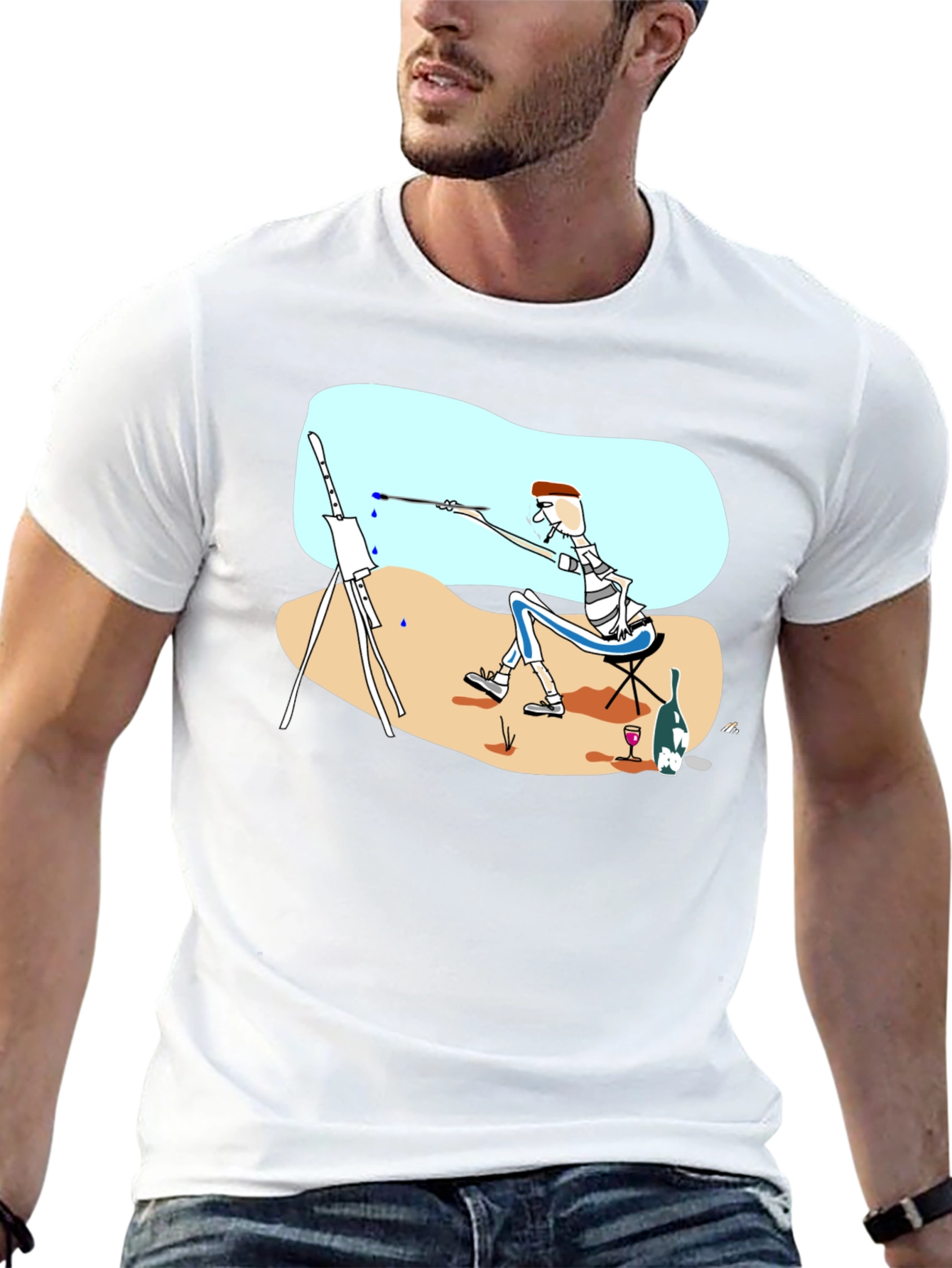 Artist Tee: Whimsical Painter Graphic T-Shirt