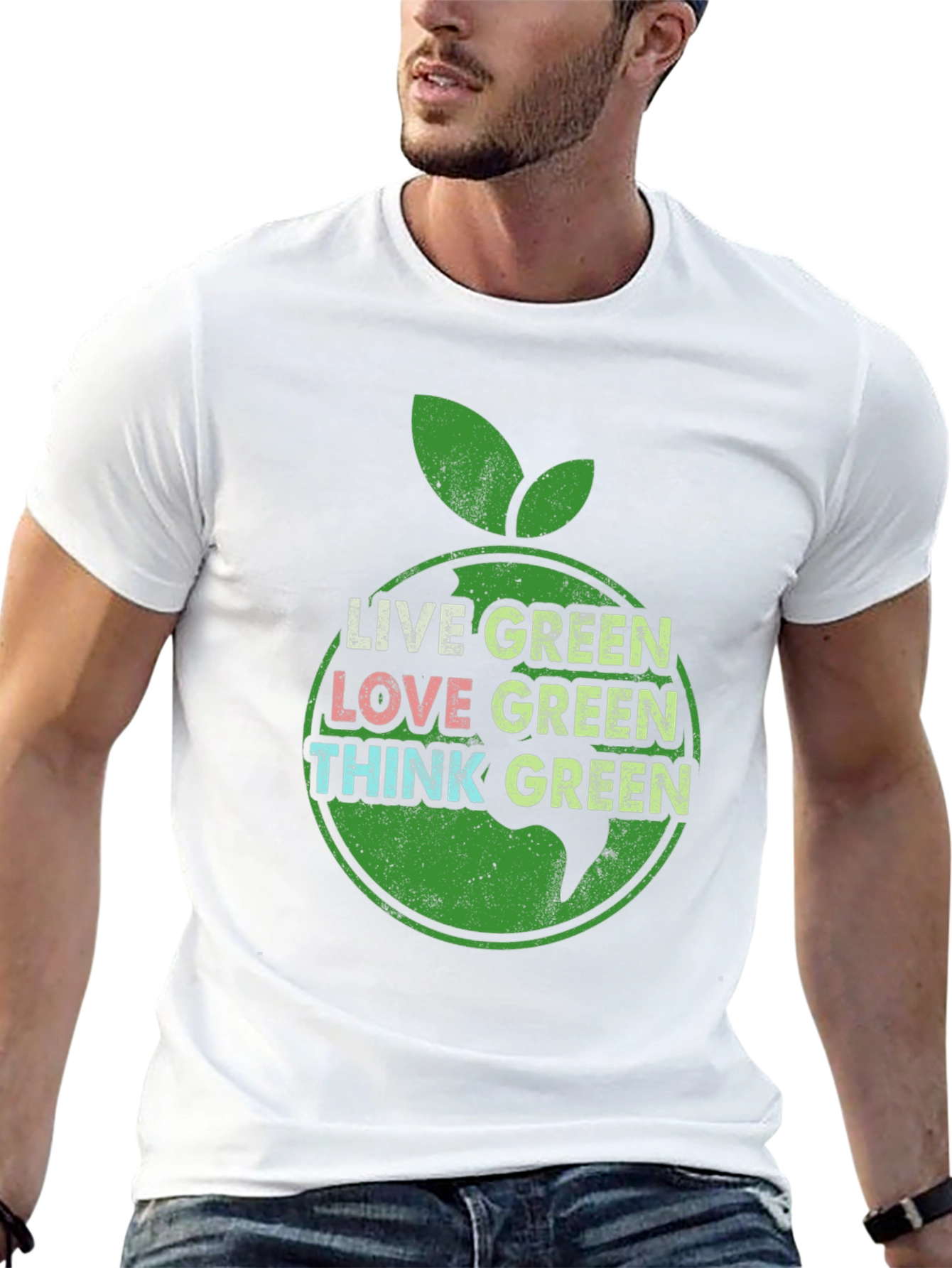 Live Green Graphic Tee - Eco-Friendly Shirt