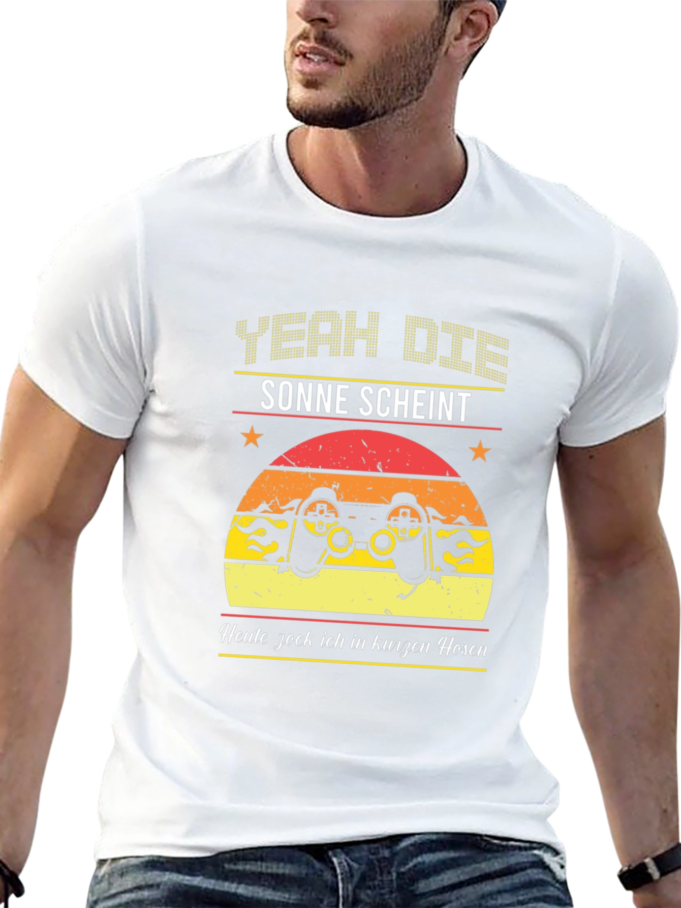 Yeah Dice Sonne Scheint Gaming Black T-Shirt