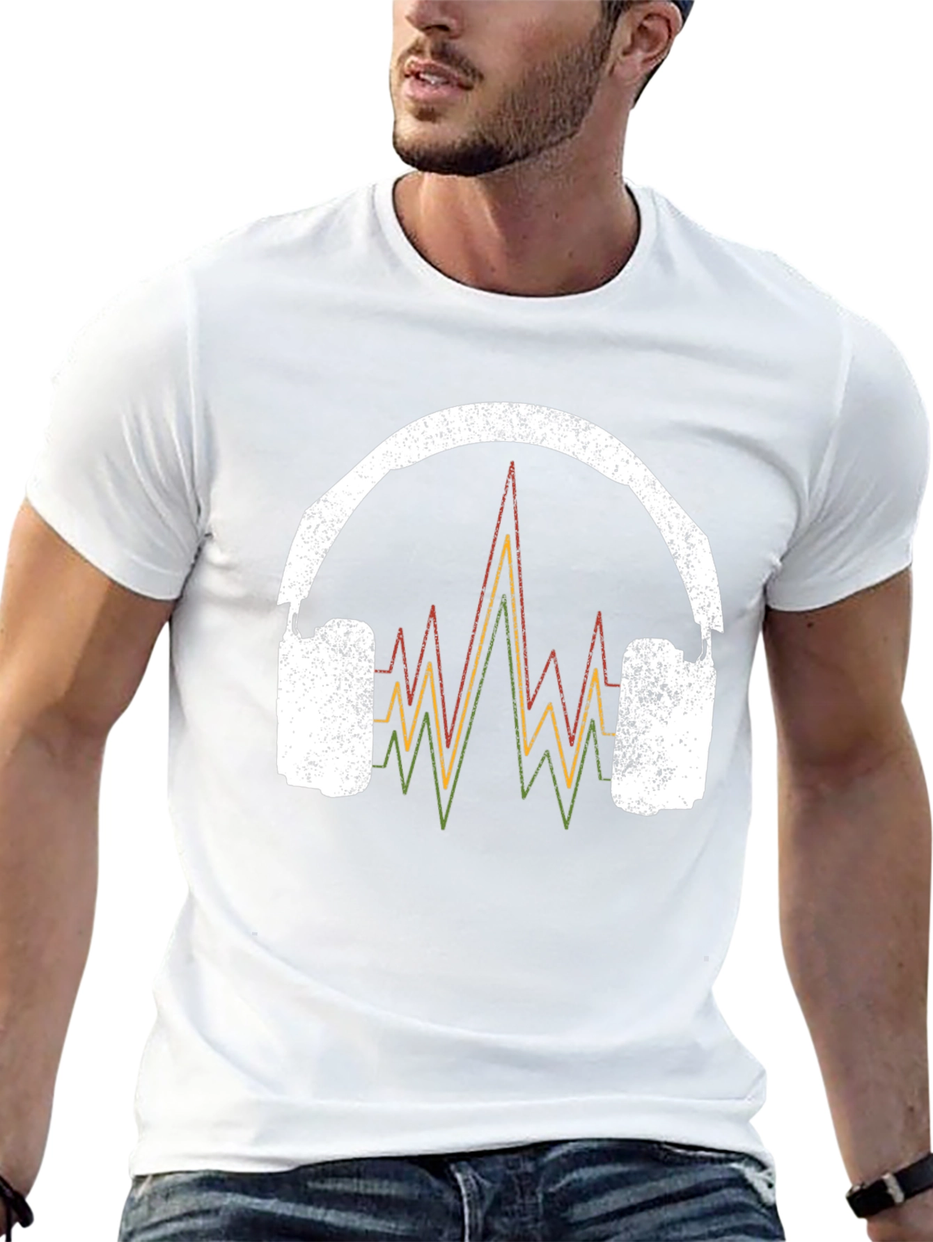 Retro Rasta Headphones Graphic Tee
