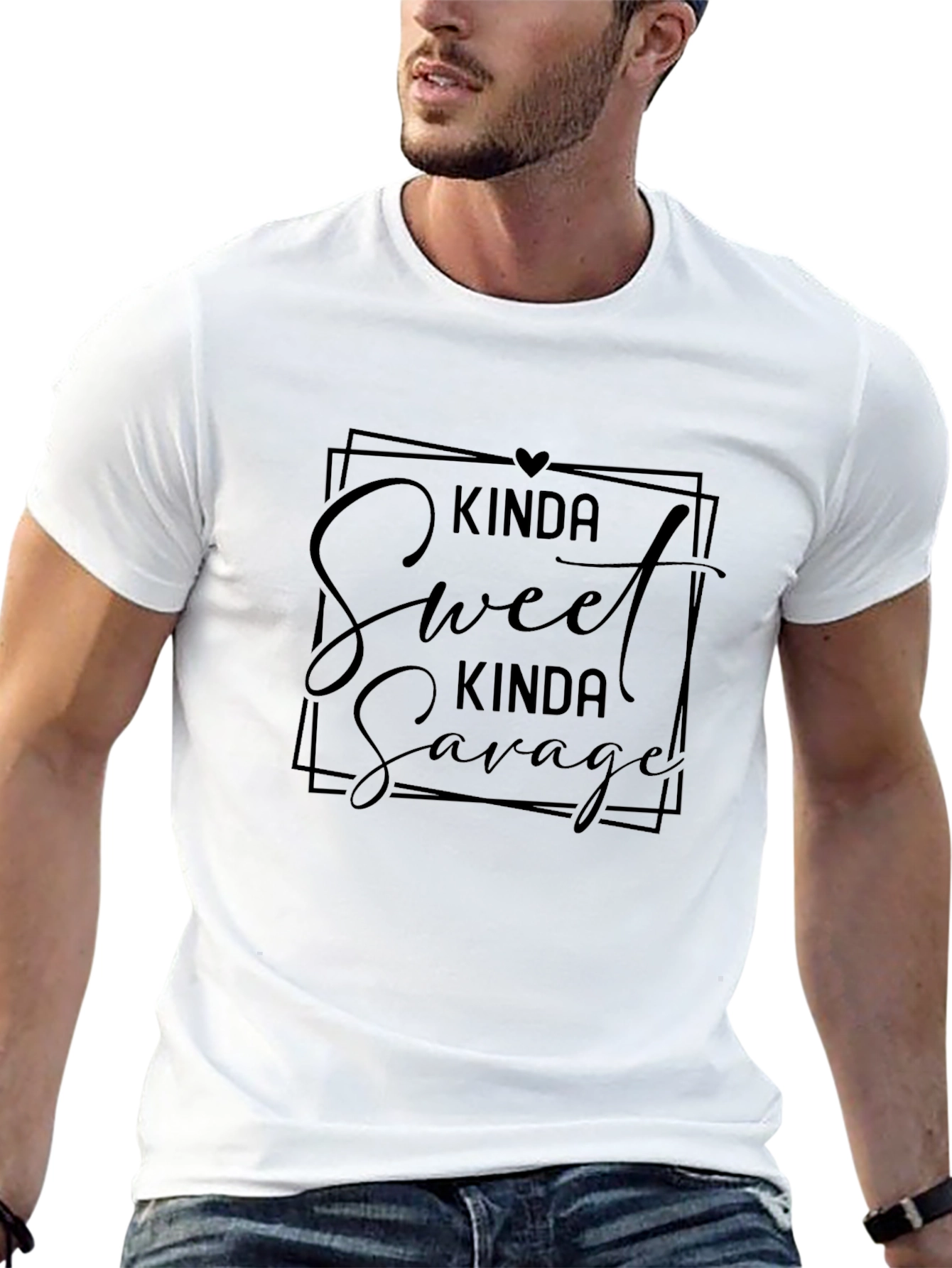 Kinda Sweet Kinda Savage Black Graphic Tee