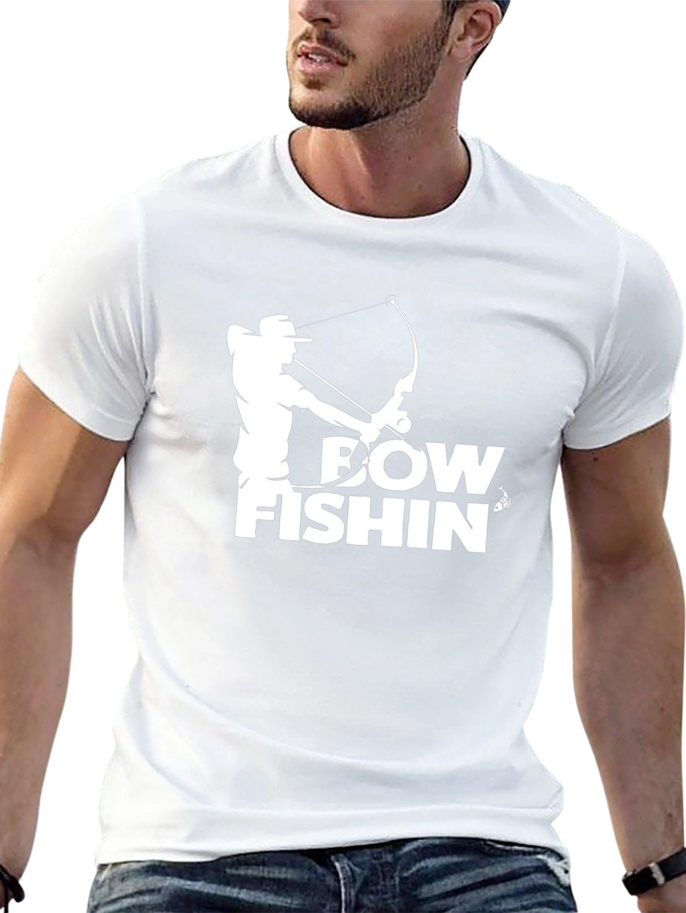 Bow Fishin T-Shirt - Black Graphic Tee