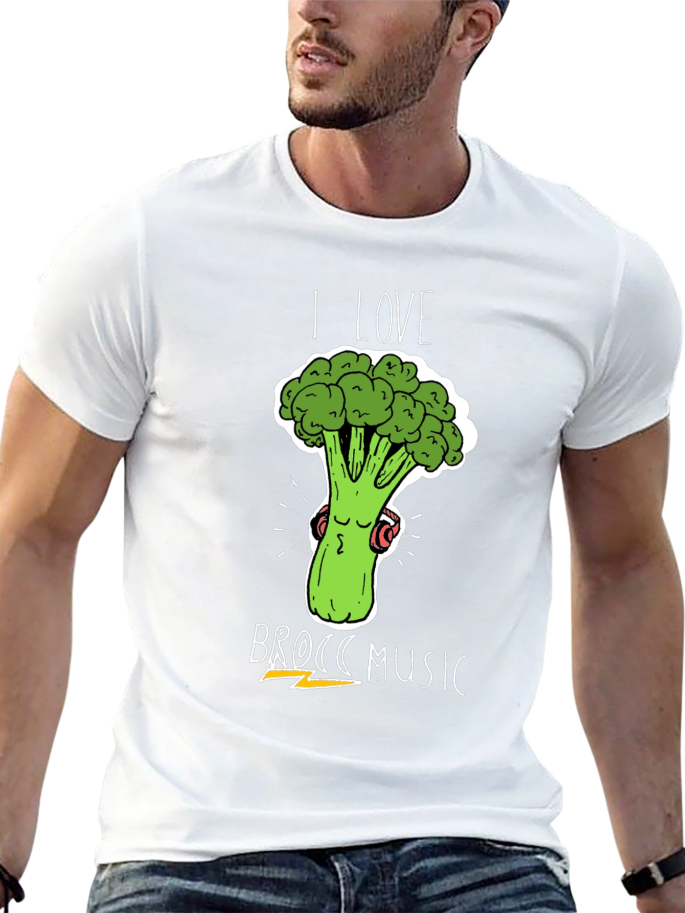 I Love Brocc Music T-Shirt - Broccoli Lover Tee