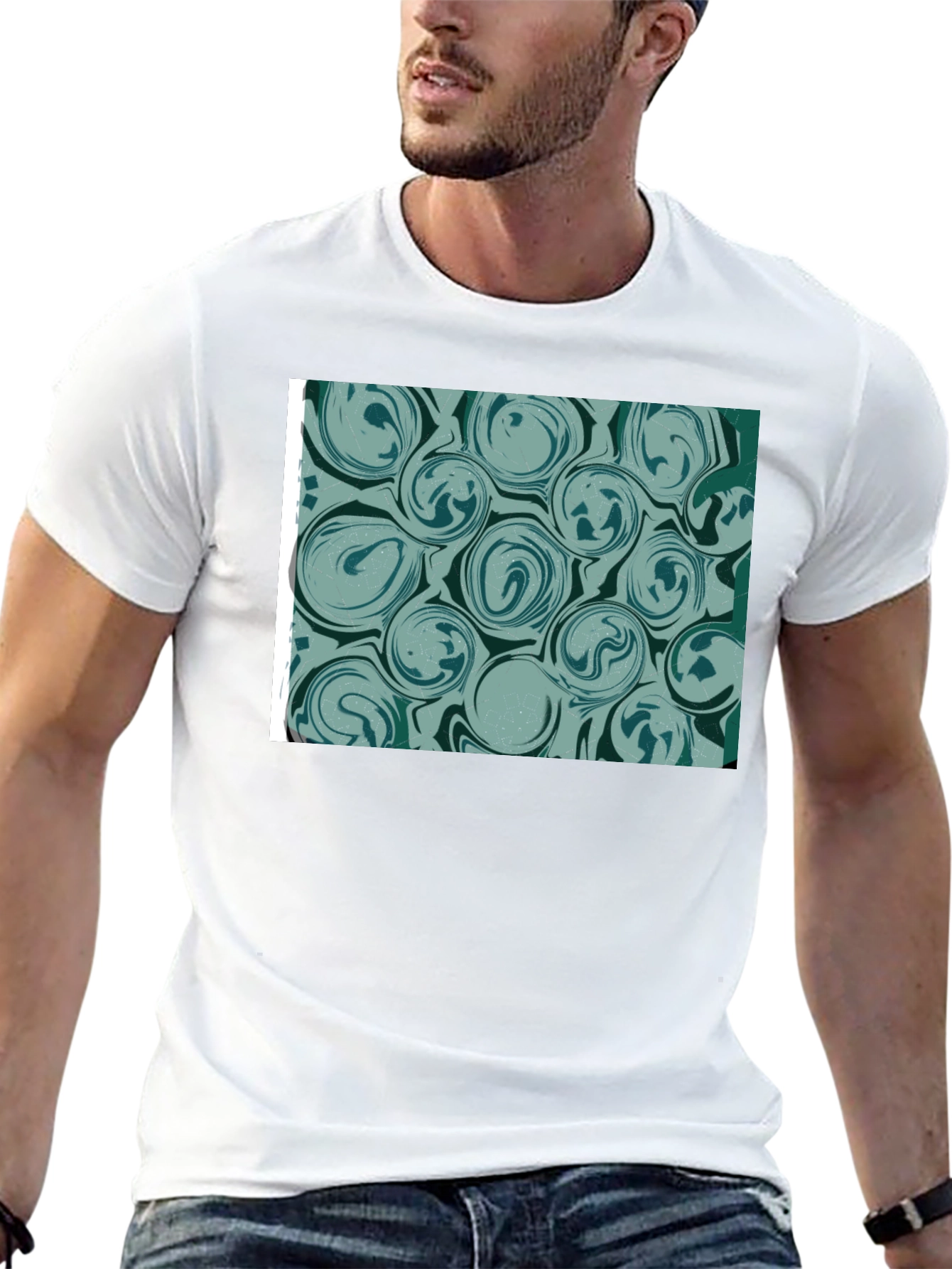 Swirl Pattern Tee - Modern Abstract Design