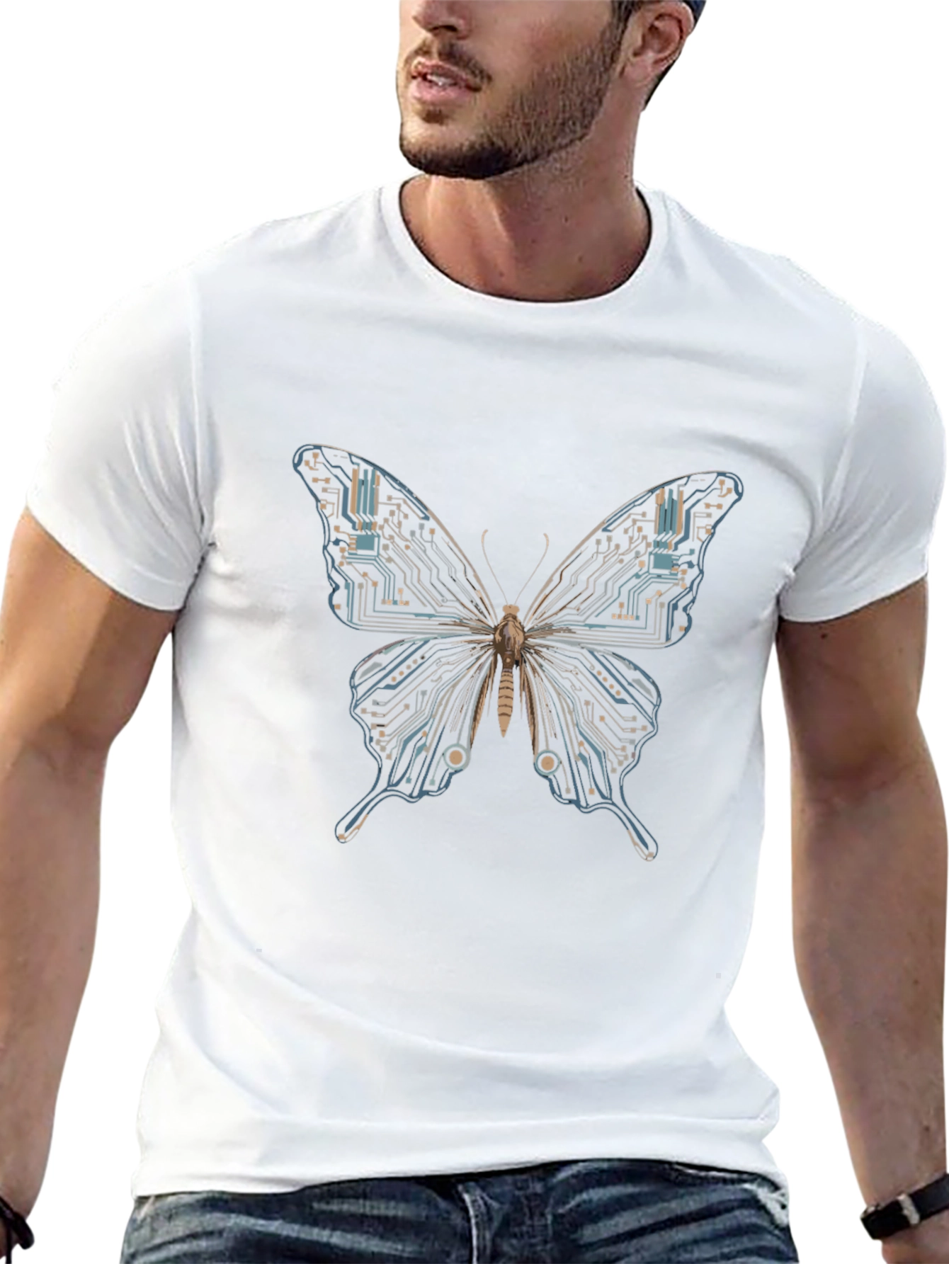 Tech Butterfly Black T-Shirt