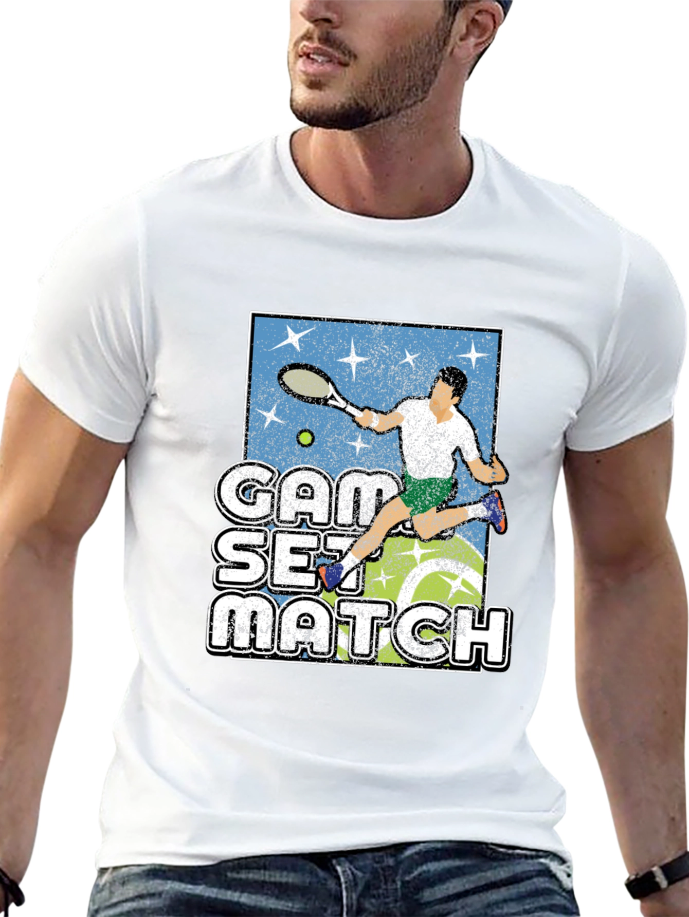 Tennis Game Set Match Graphic T-Shirt