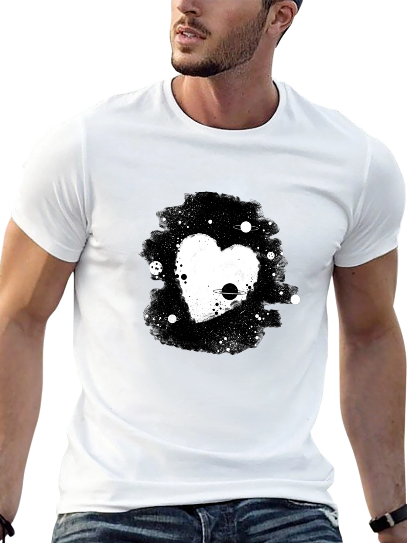 Cosmic Heart Black T-Shirt