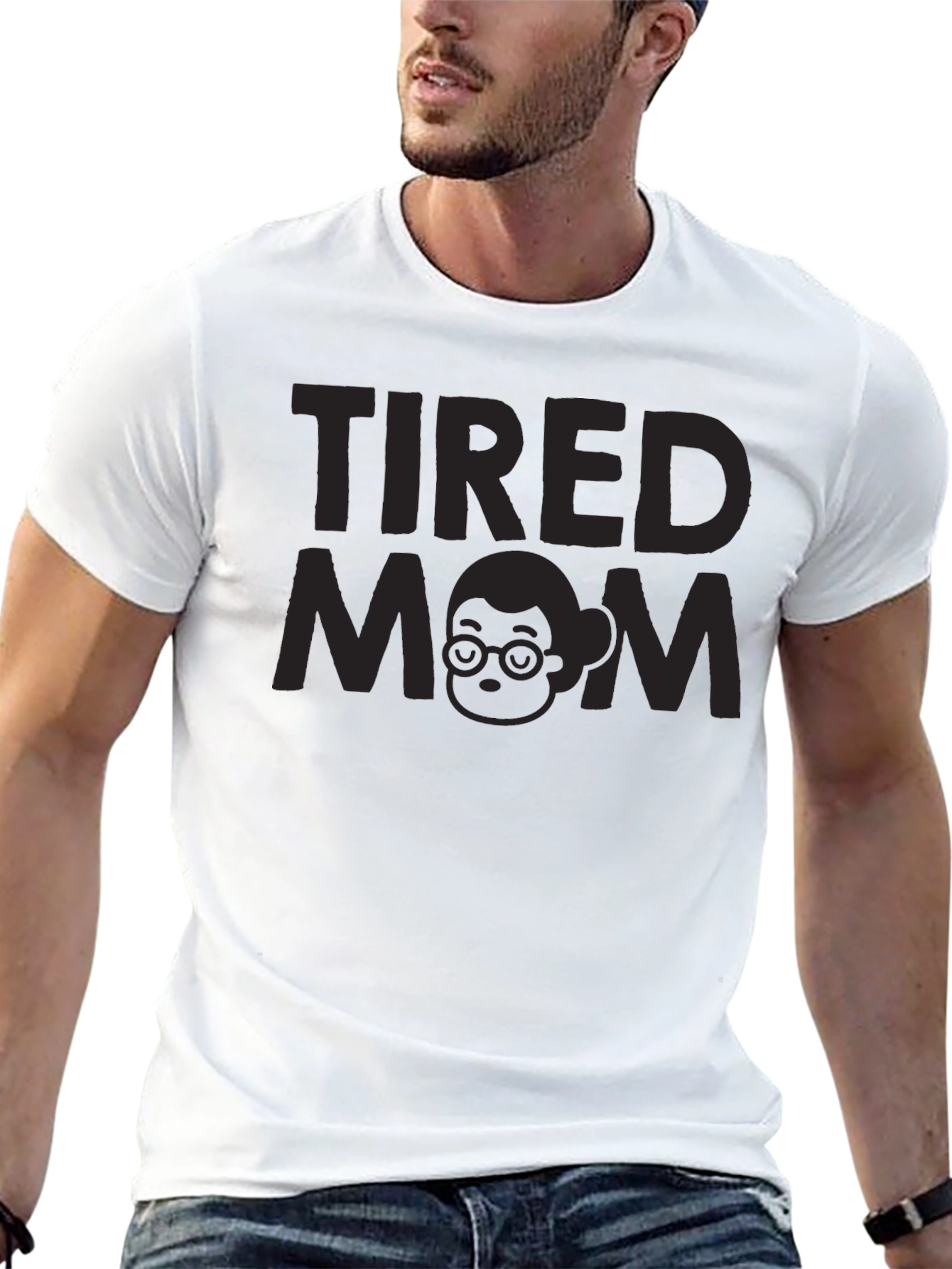 Tired Mom Graphic Tee - Unisex Black T-Shirt