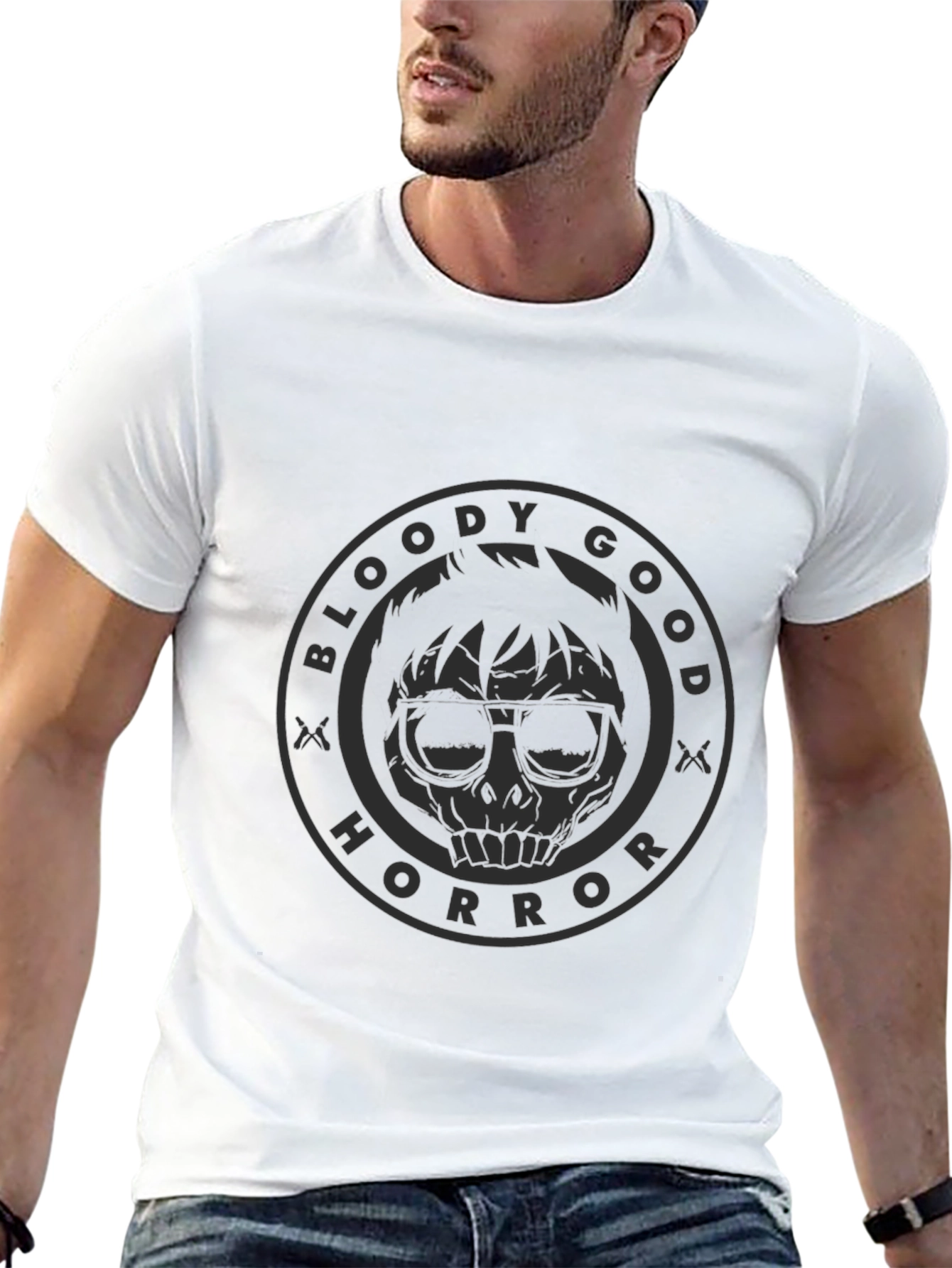 Bloody Good Horror Skull Graphic T-Shirt