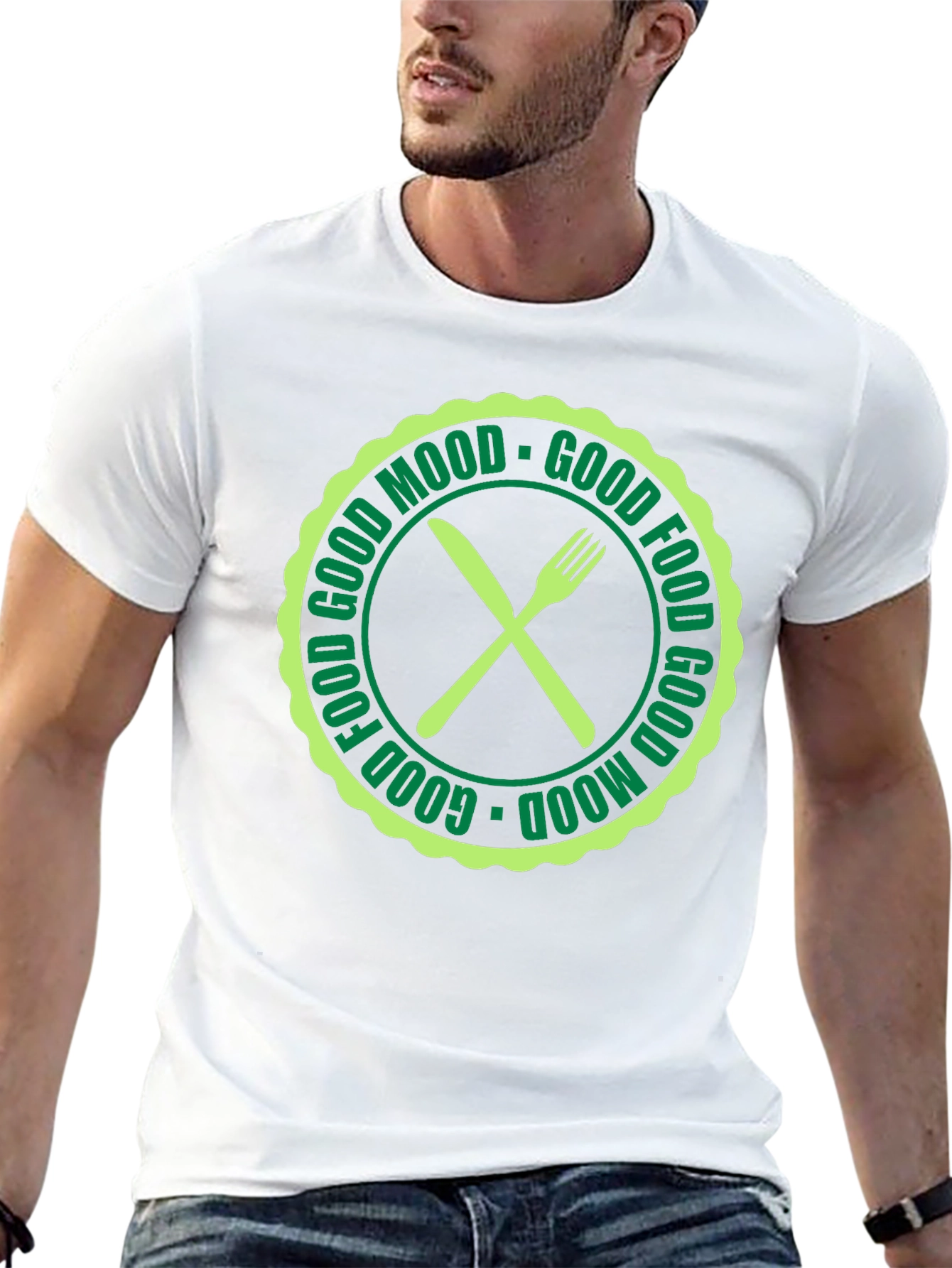 Good Food Good Mood Graphic T-Shirt