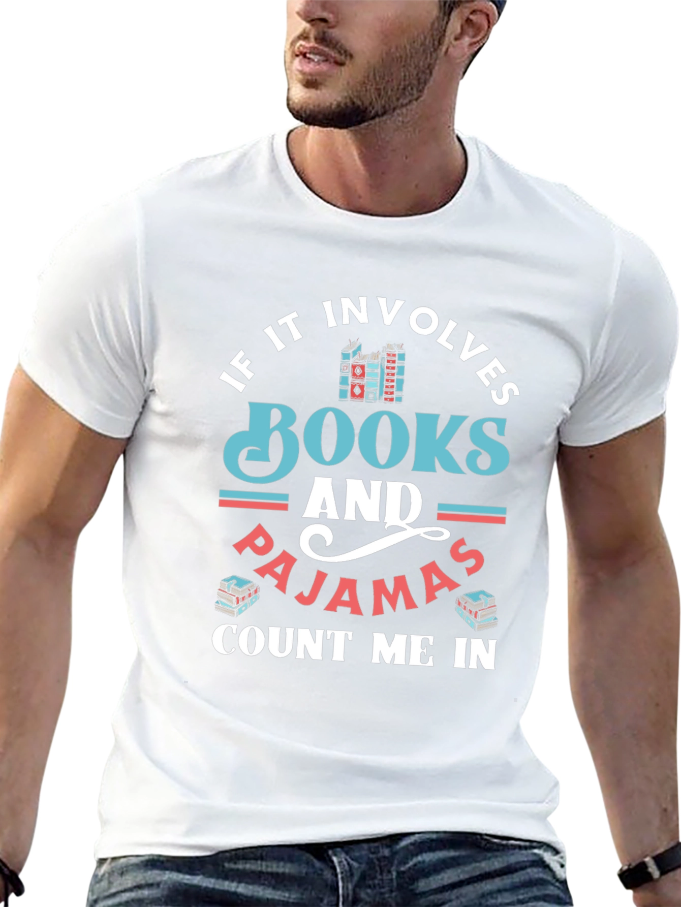 Books and Pajamas T-Shirt - Count Me In!