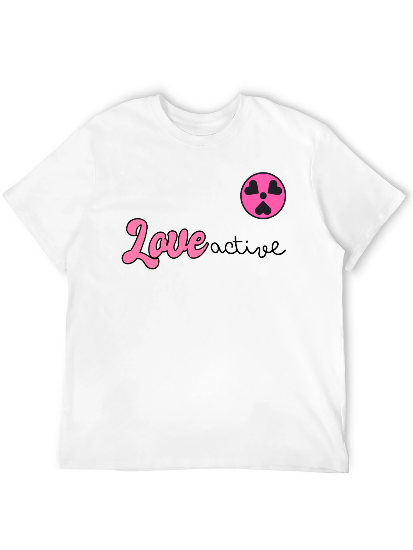 Love Active Graphic Tee - Black Cotton T-Shirt