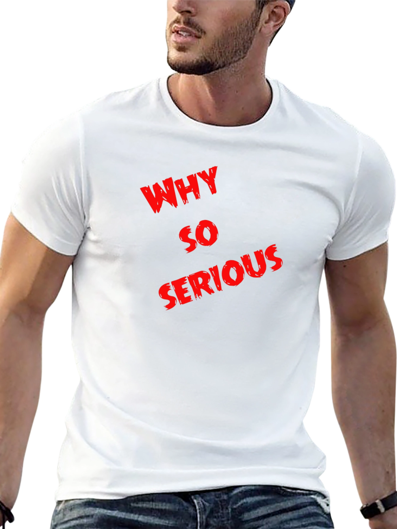 Why So Serious Graphic Tee - Black Cotton T-Shirt