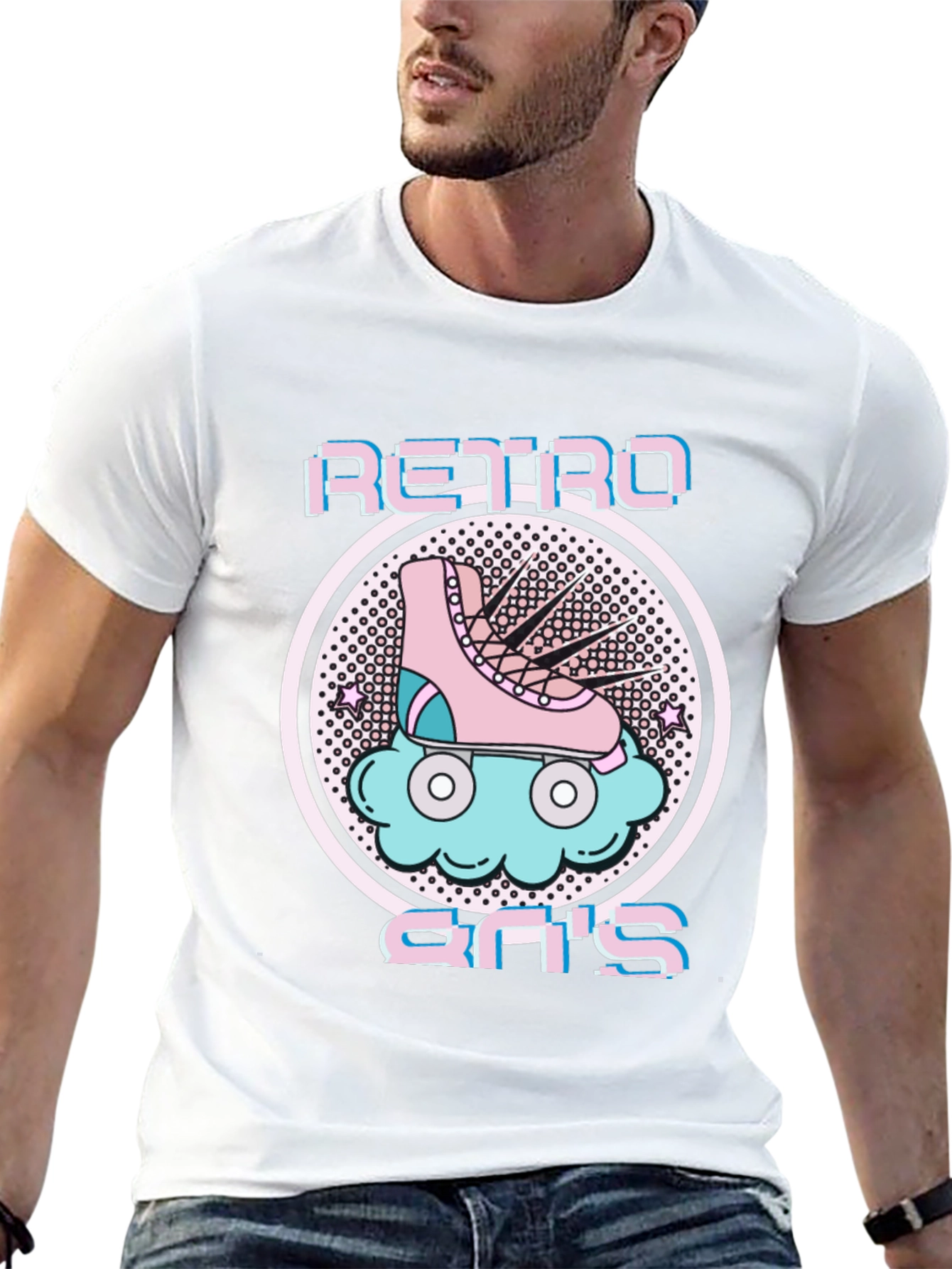 Retro 80s Roller Skate Graphic Tee