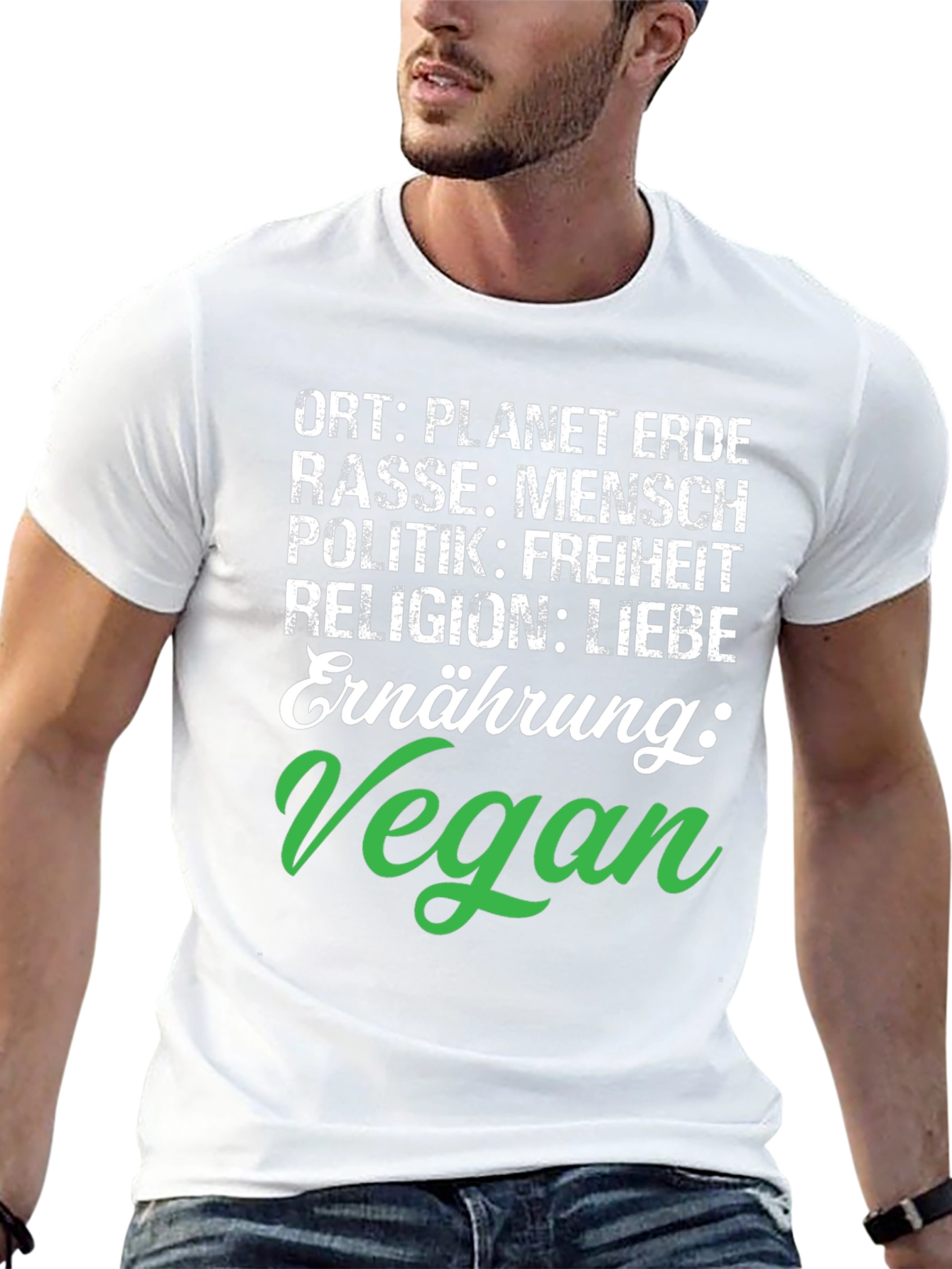 Vegan Planet Earth T-Shirt - Earthling Freedom & Love
