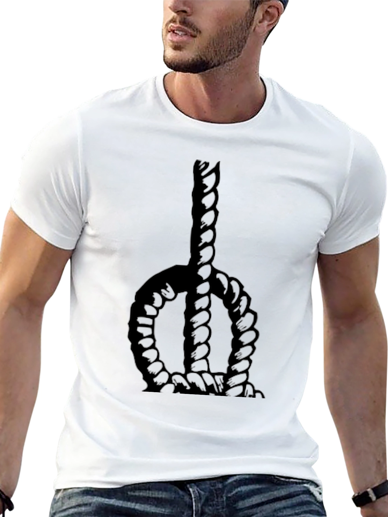 Rope Graphic Black T-Shirt