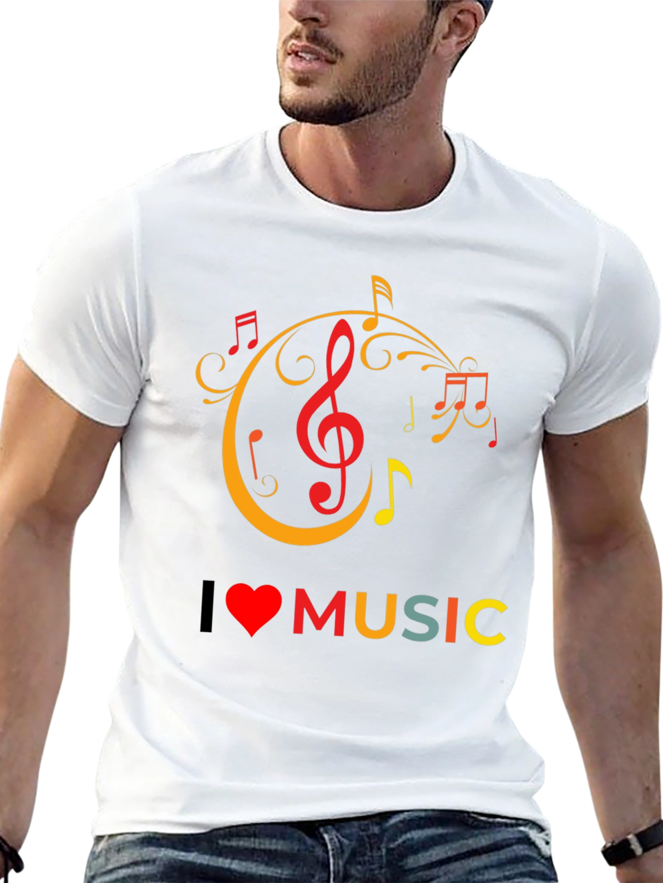 I Love Music Graphic Tee