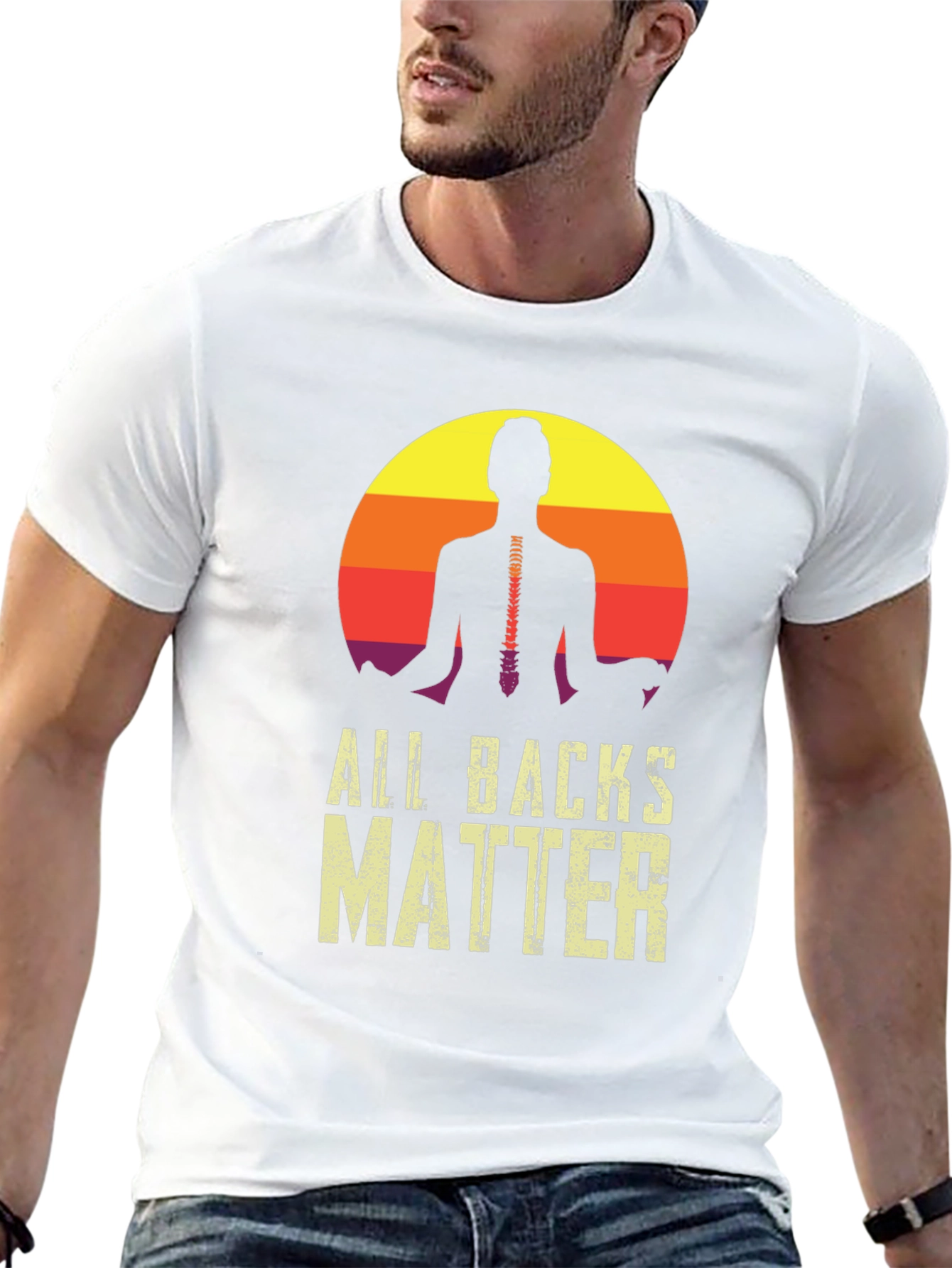 All Backs Matter Yoga Spine T-Shirt