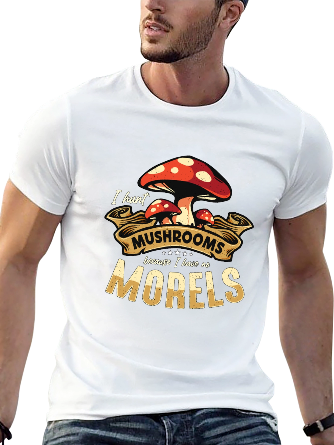 Mushroom Hunter T-Shirt - Humorous Morel Design