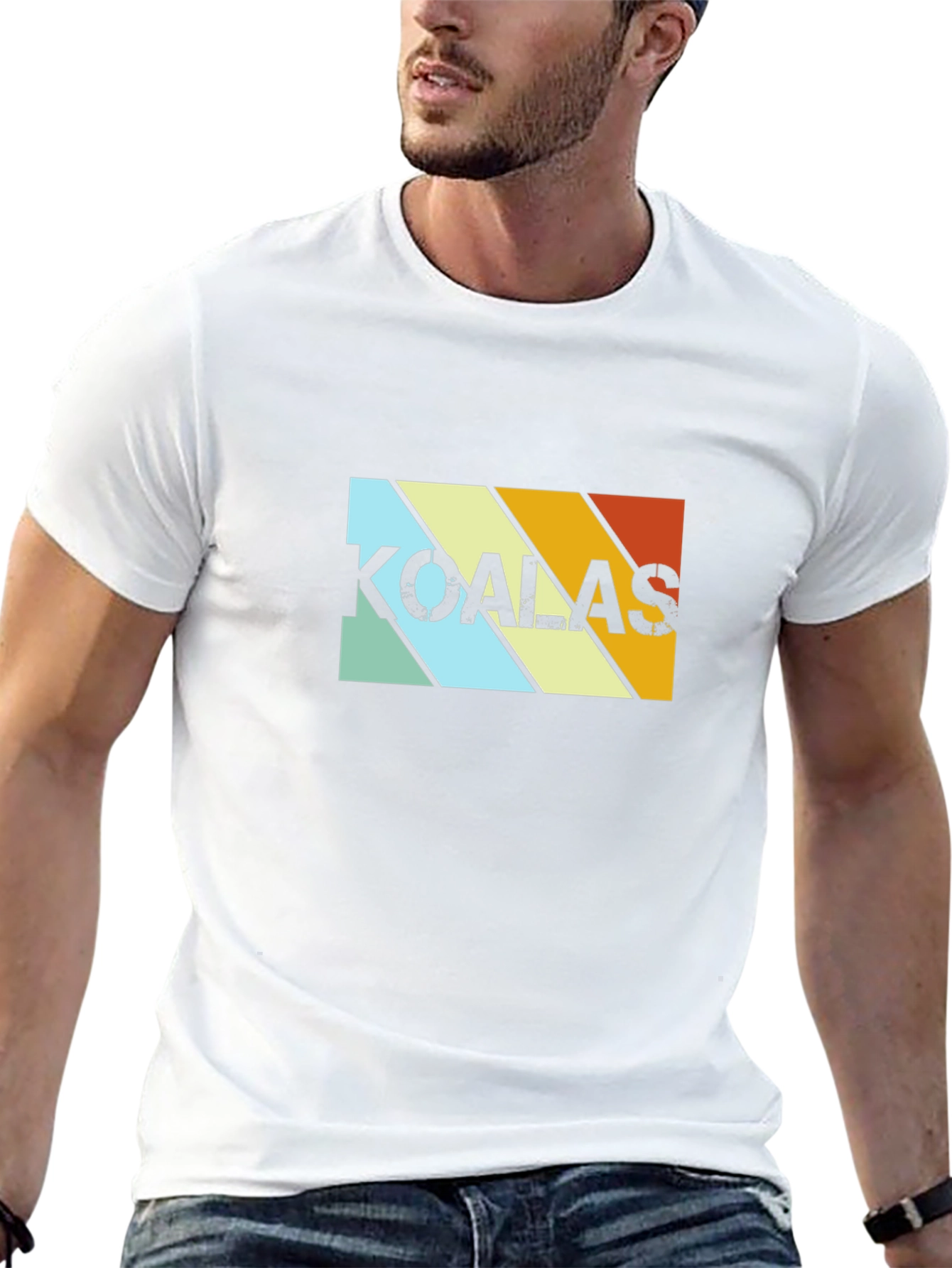 Retro Koalas T-Shirt - Striped Design