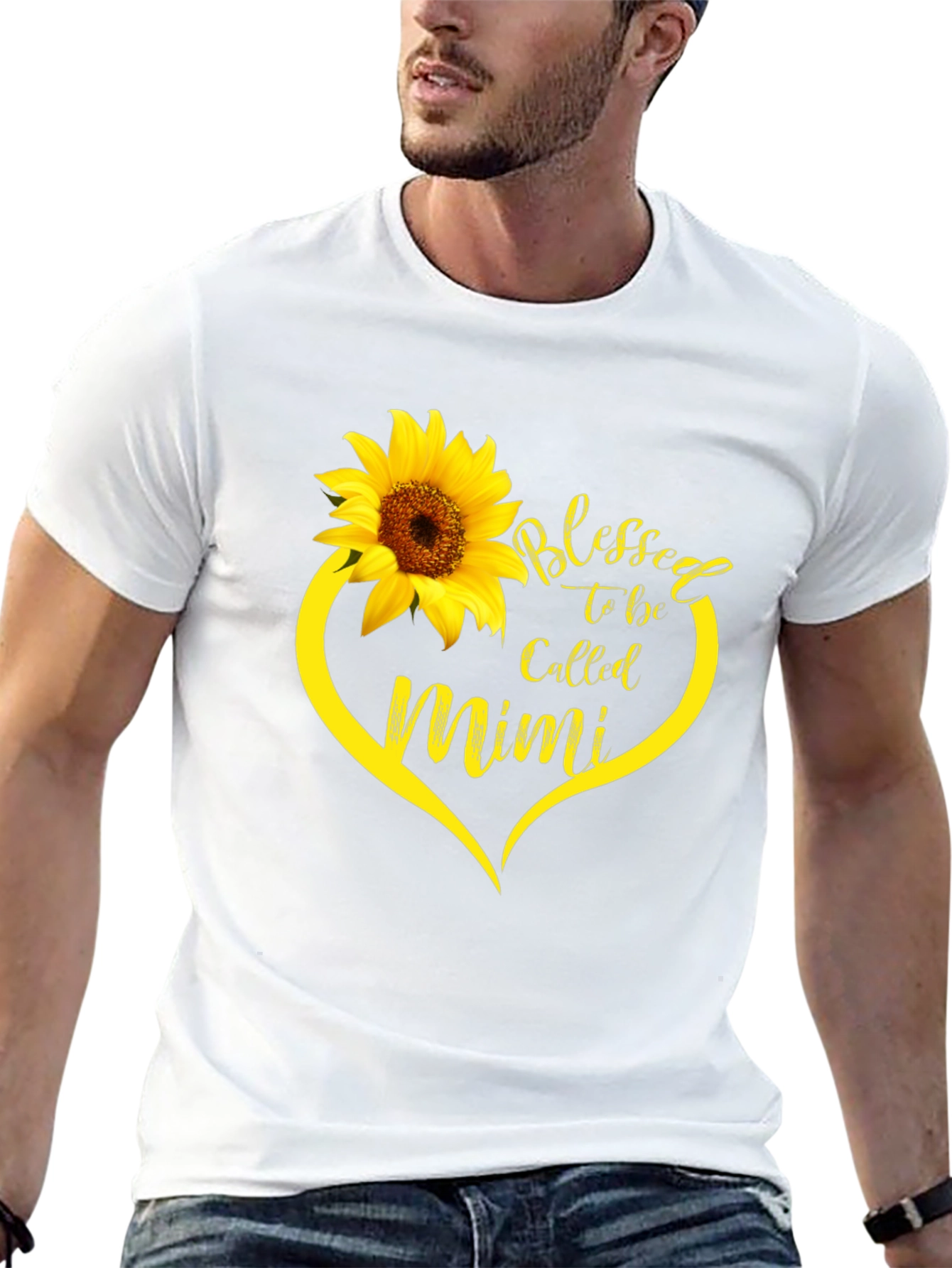 Blessed Mimi Sunflower Heart T-Shirt