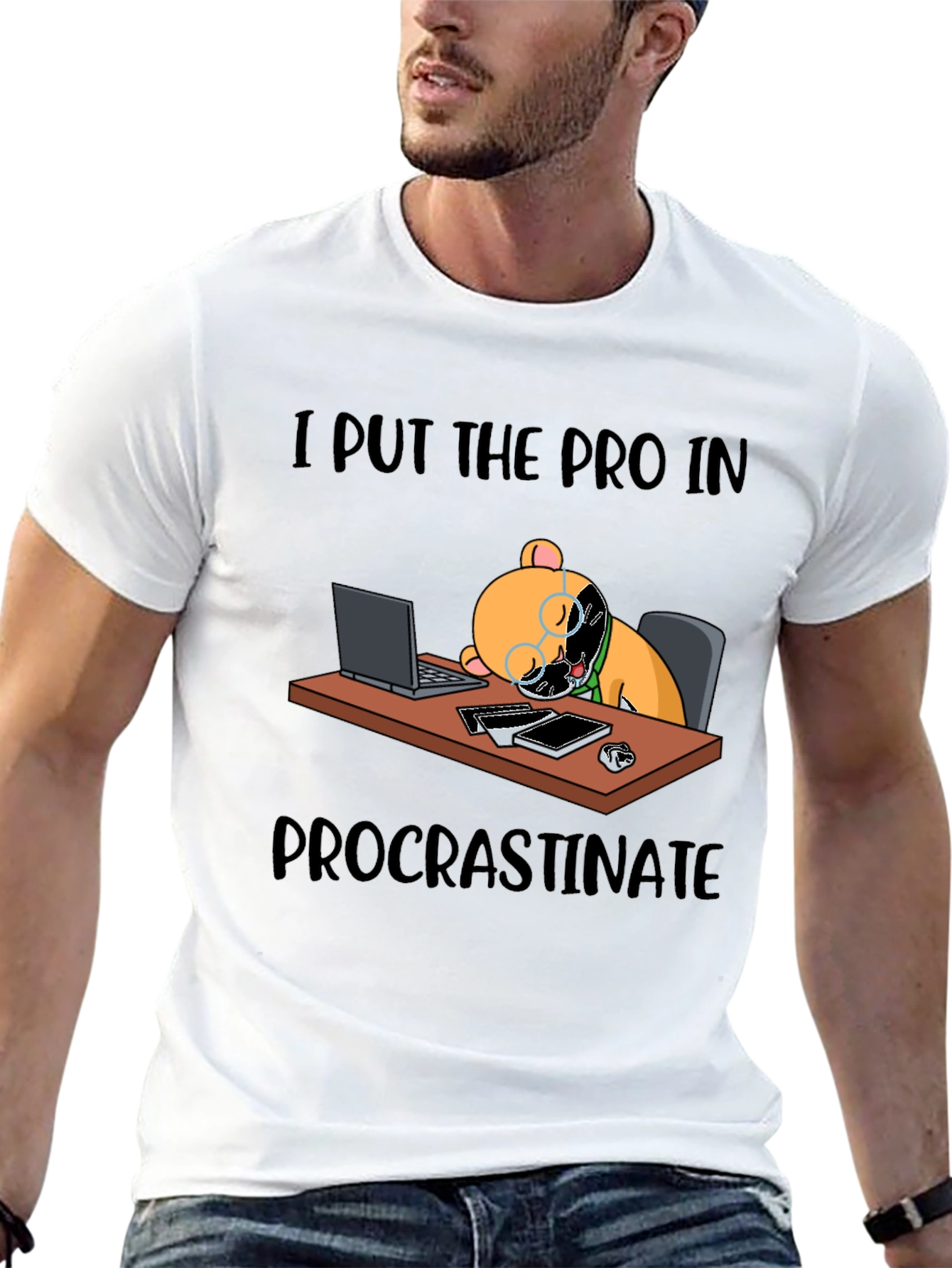 Procrastinate T-Shirt Funny Bear Lazy