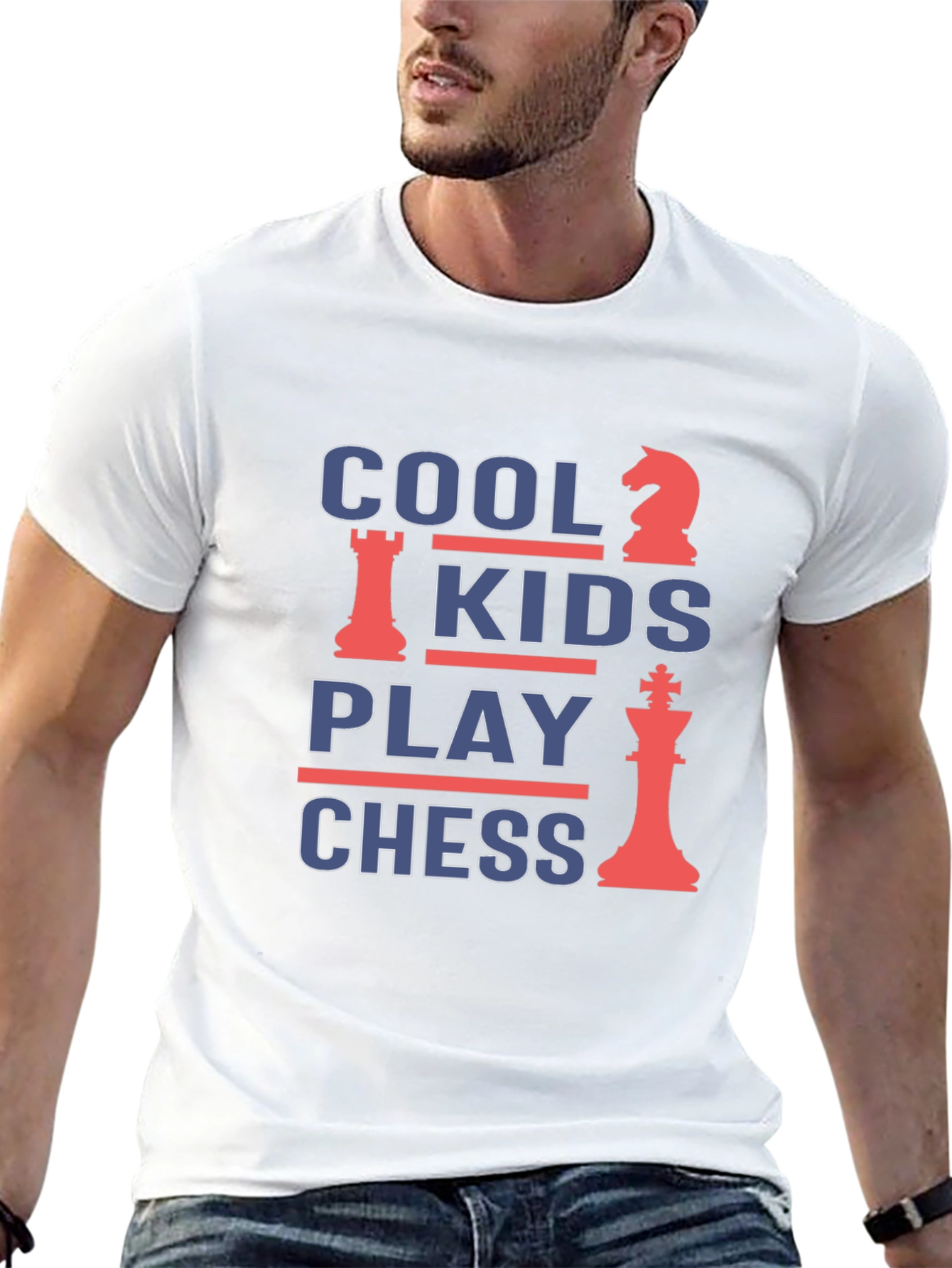 Cool Kids Play Chess Graphic T-Shirt