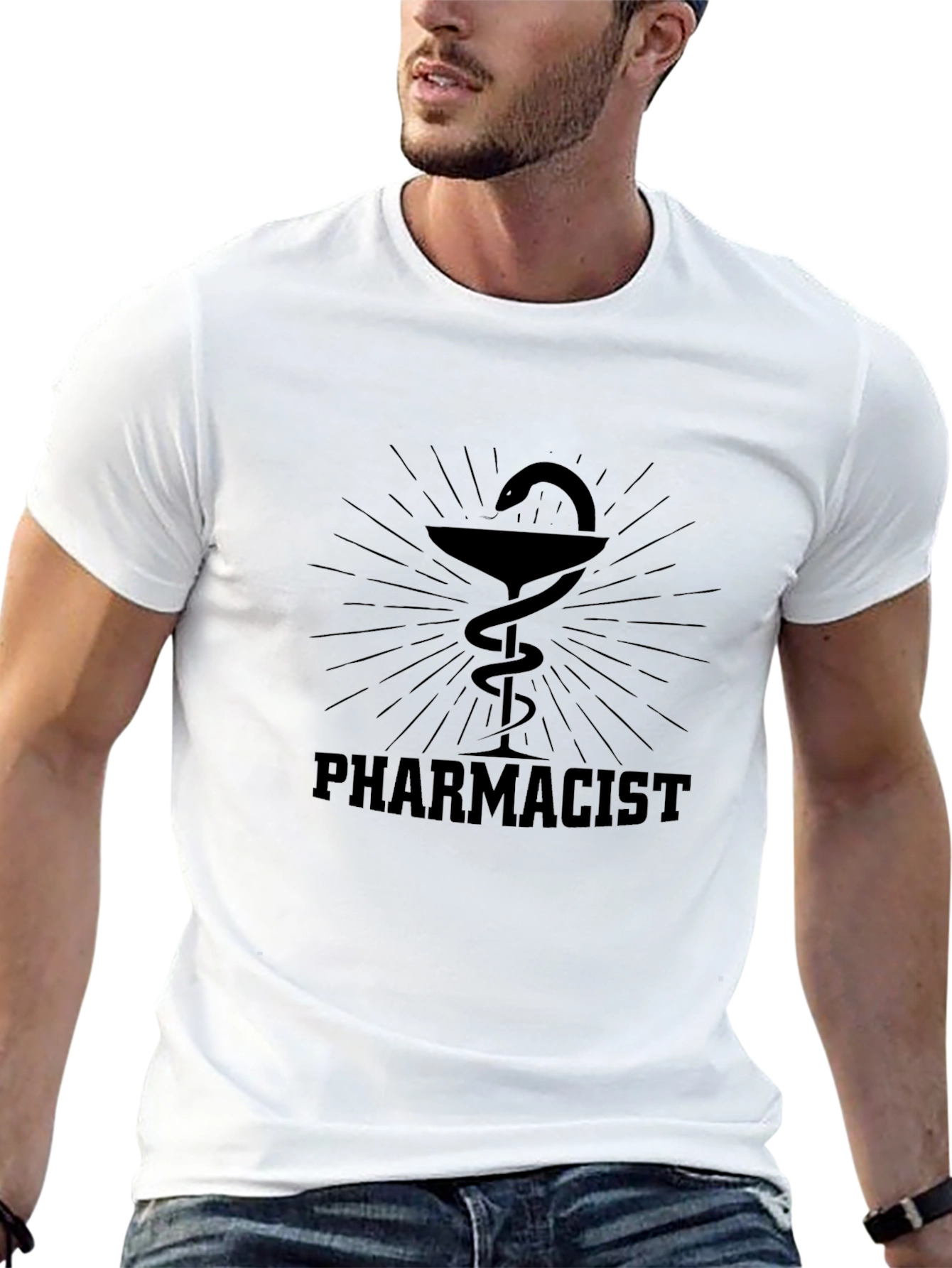 Pharmacist Symbol Black T-Shirt