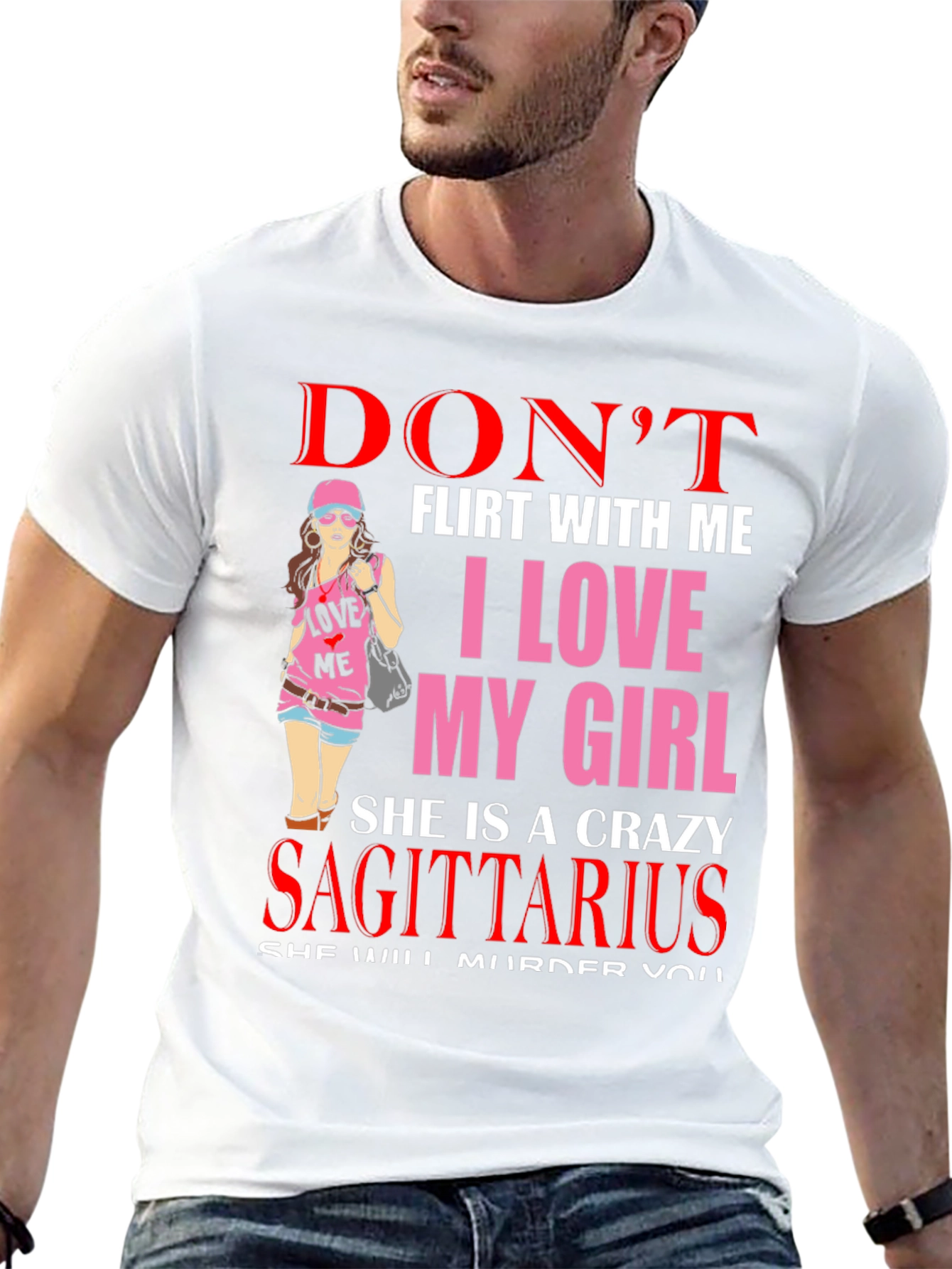 Dont Flirt With Me Sagittarius Girl T-Shirt