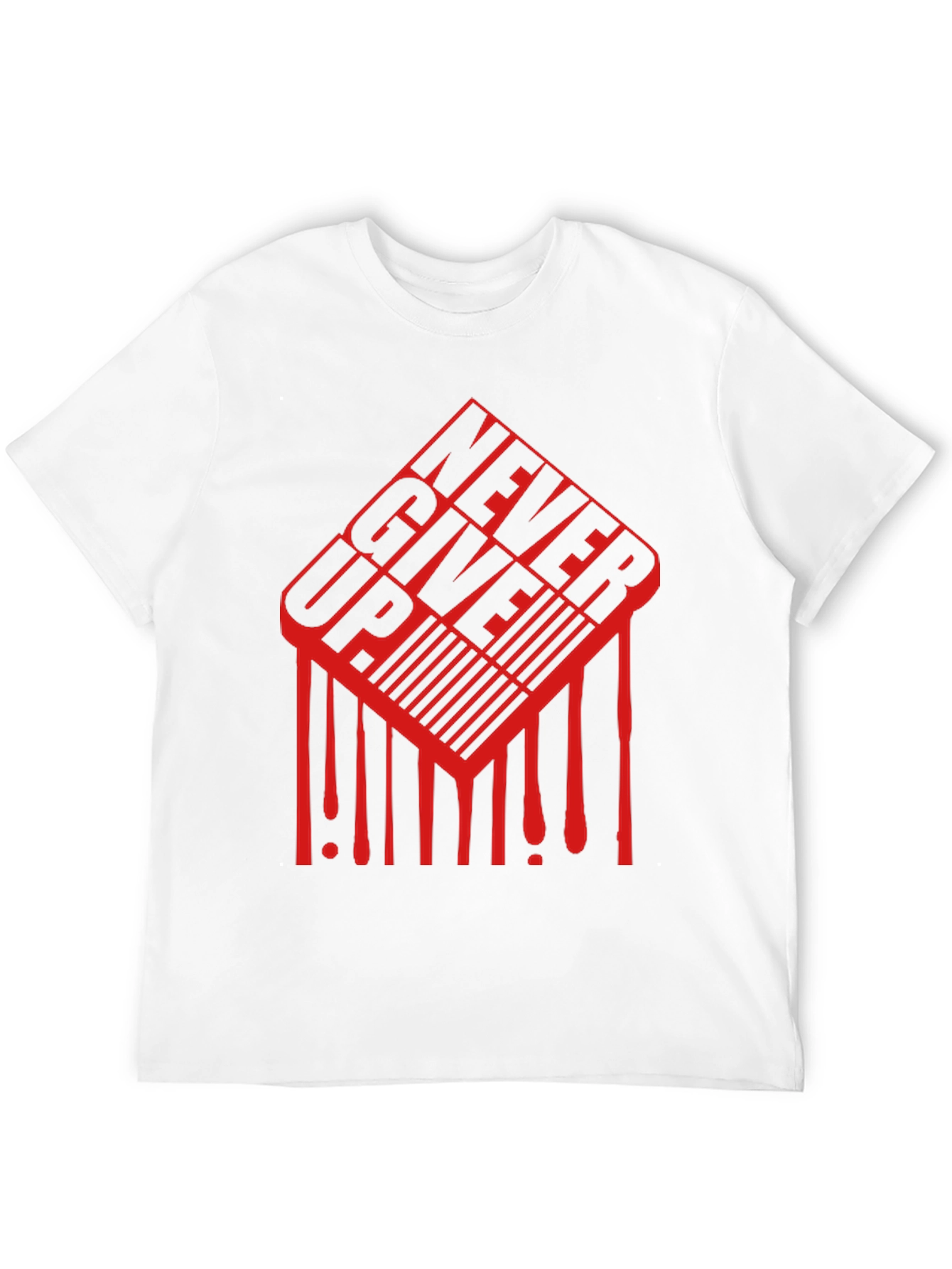Never Give Up Graphic Tee - Black