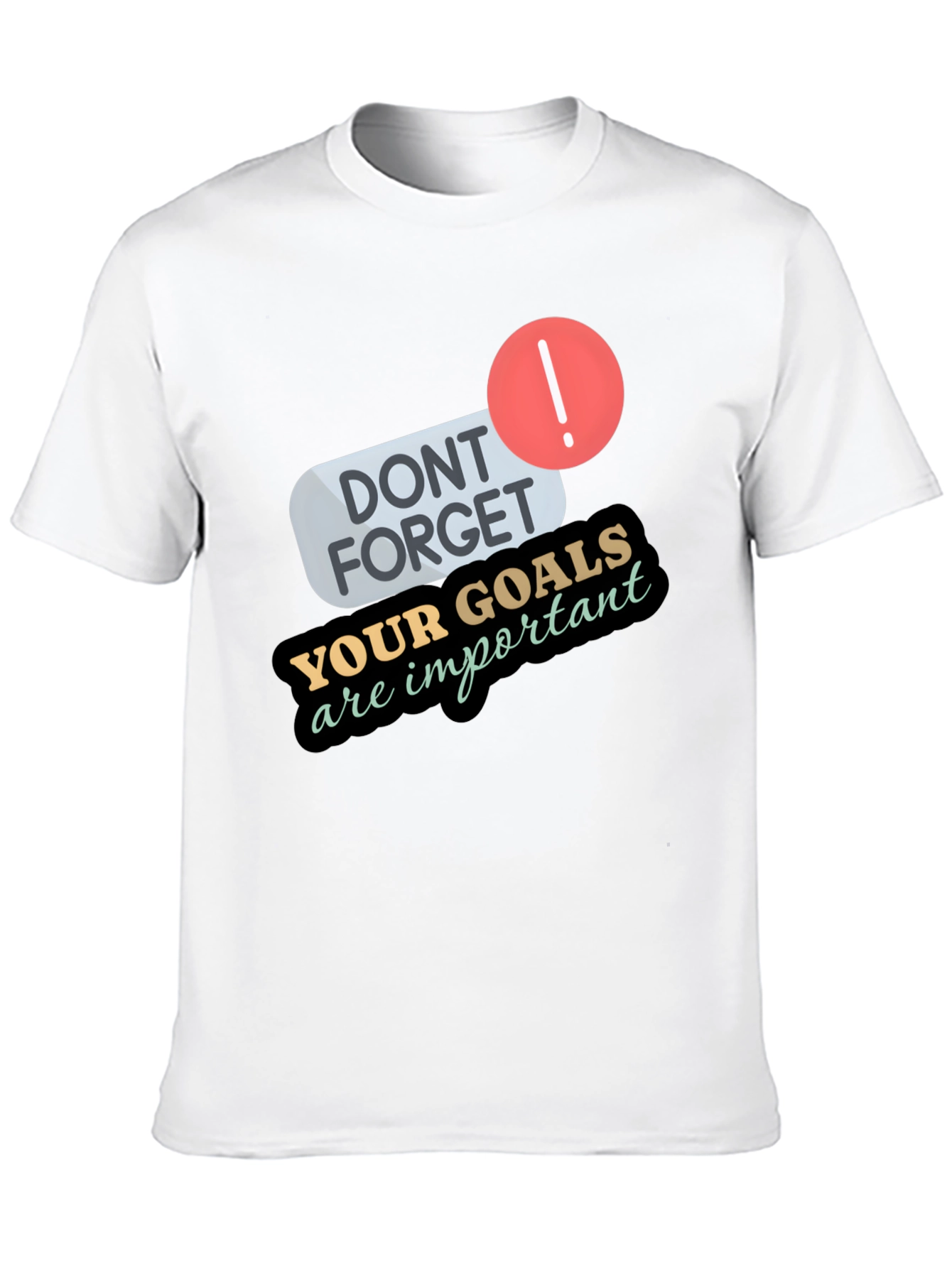 Goals Reminder Black Tee
