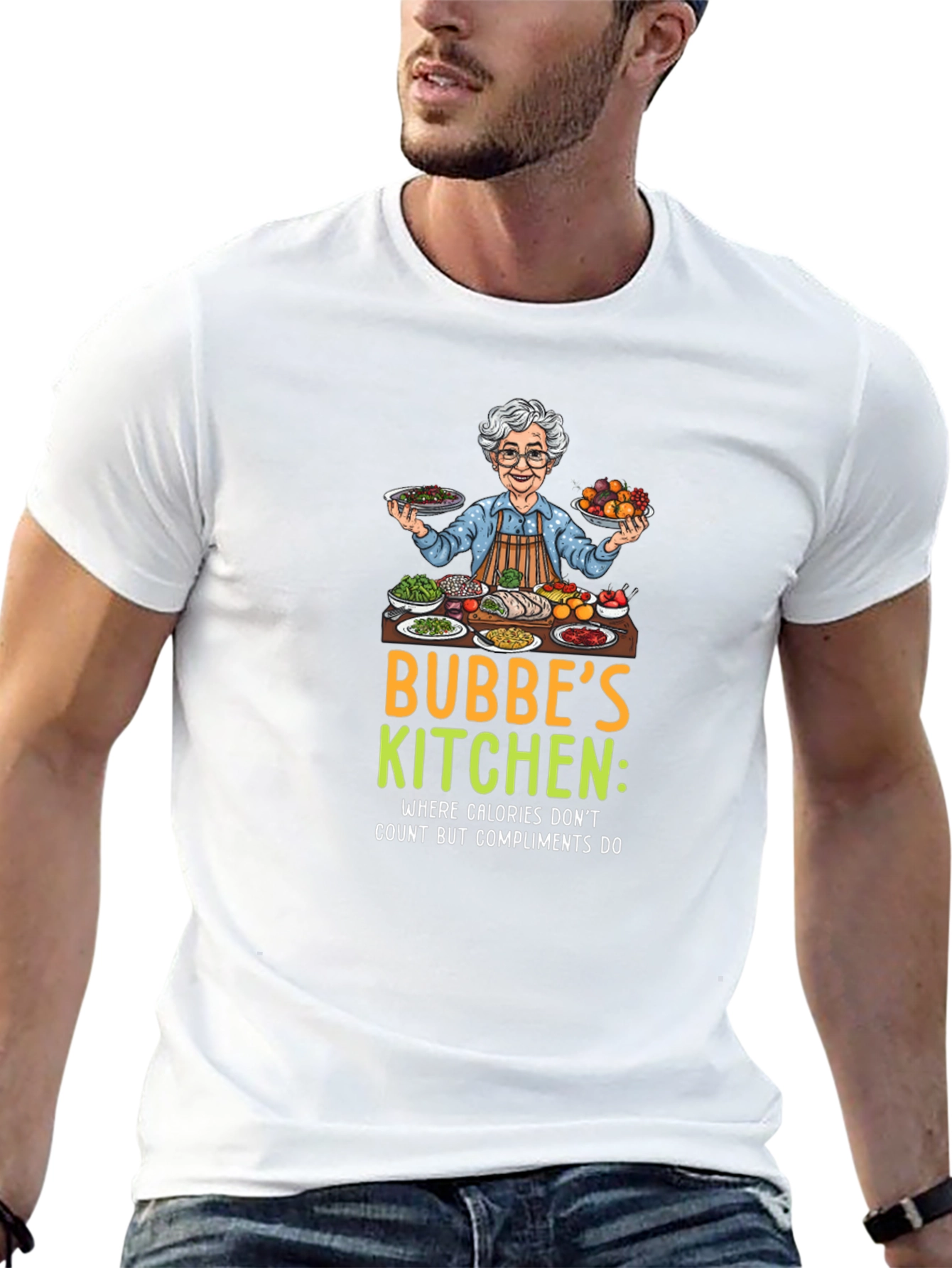 Bubbes Kitchen T-Shirt - Where Calories Dont Count!