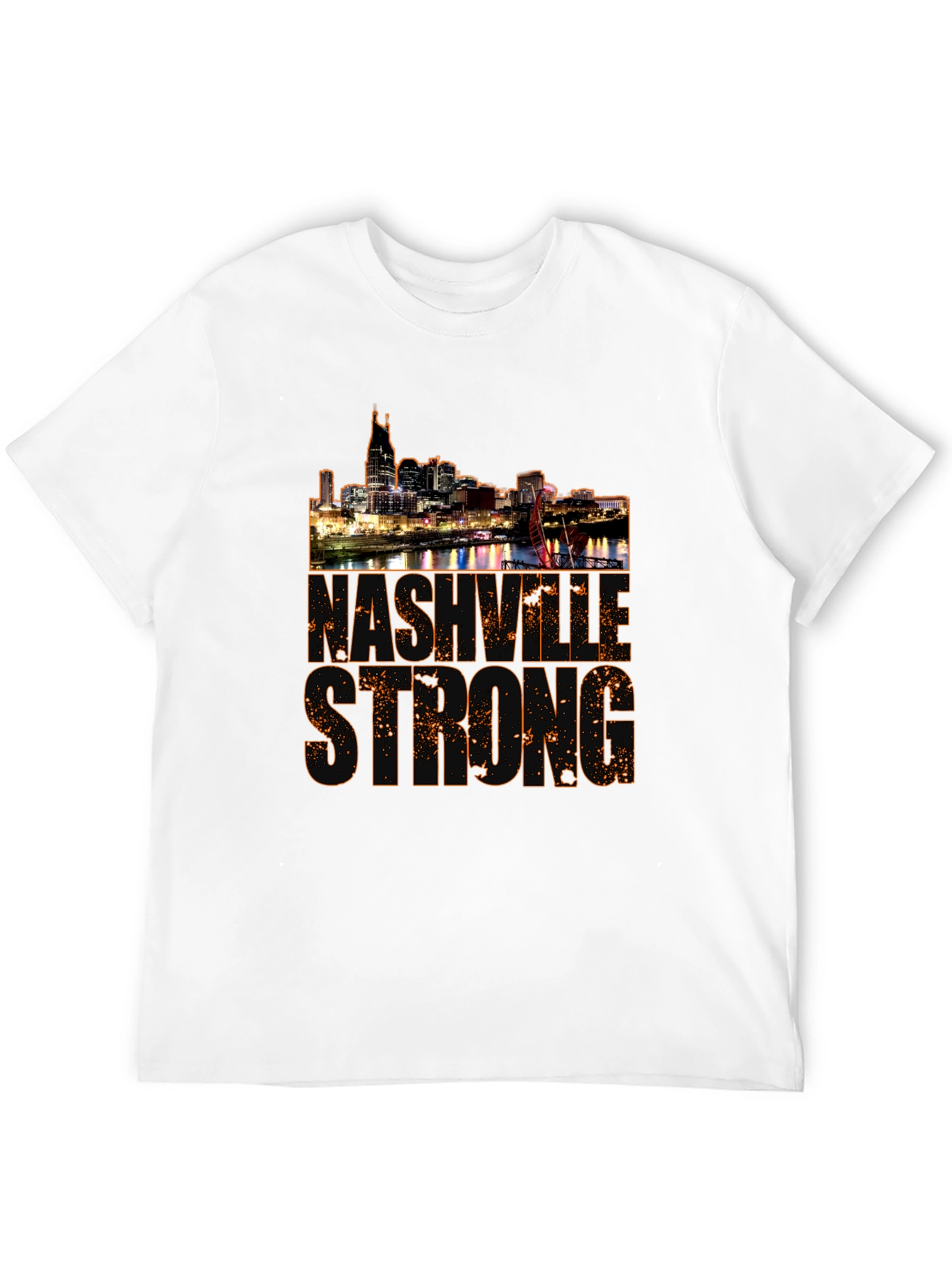 Nashville Strong Graphic Tee - Cityscape Black T-Shirt