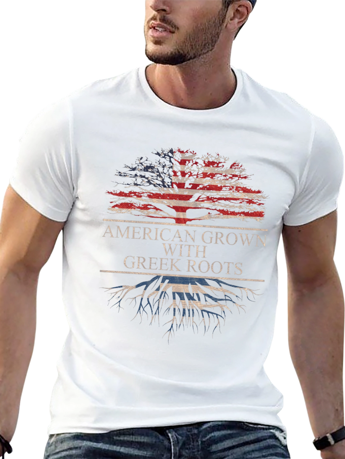 American Grown with Greek Roots T-Shirt