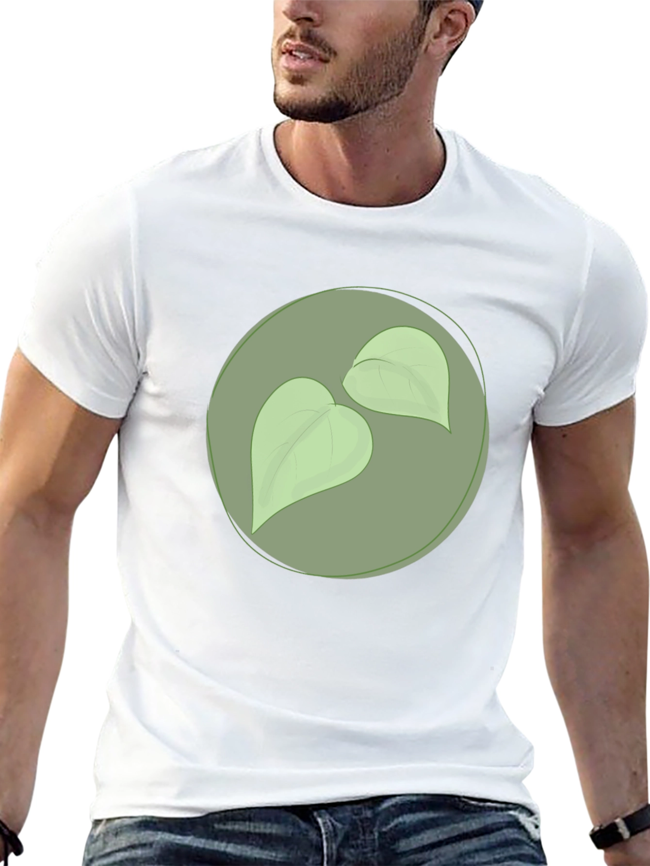 Nature Leaf Graphic Tee - Stylish Casual Comfort