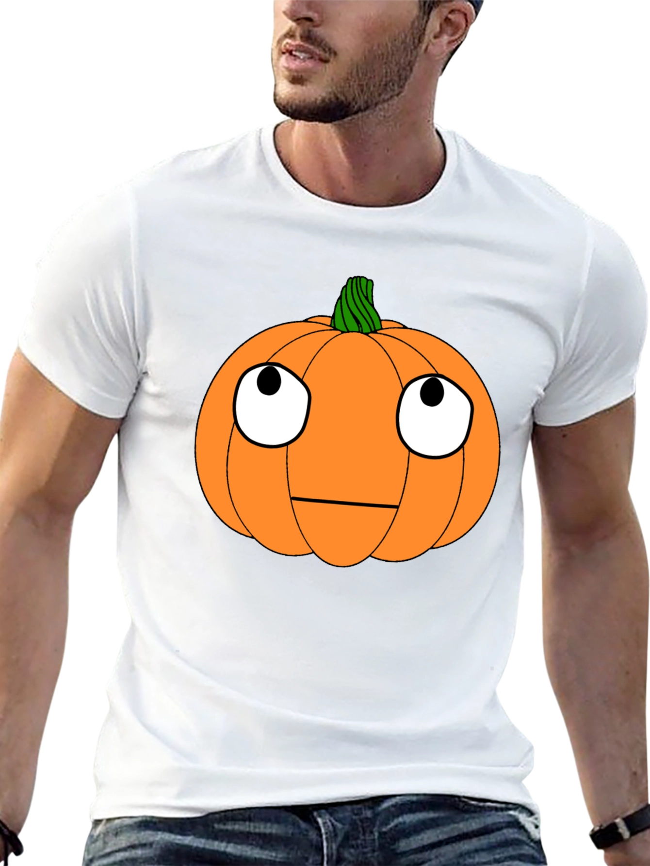 Funny Pumpkin Face Halloween T-Shirt