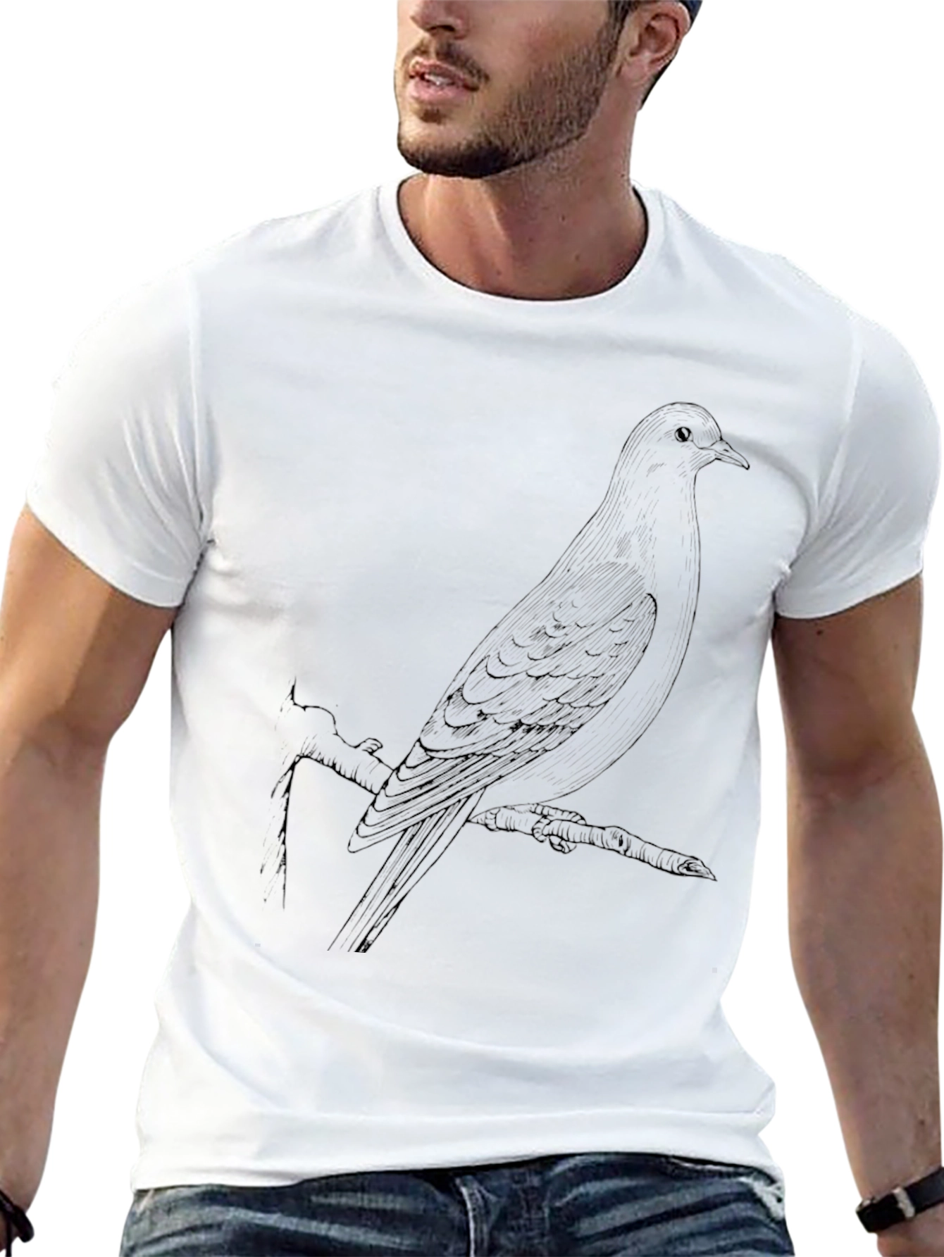 Bird on Branch Graphic T-Shirt - Classic Fit