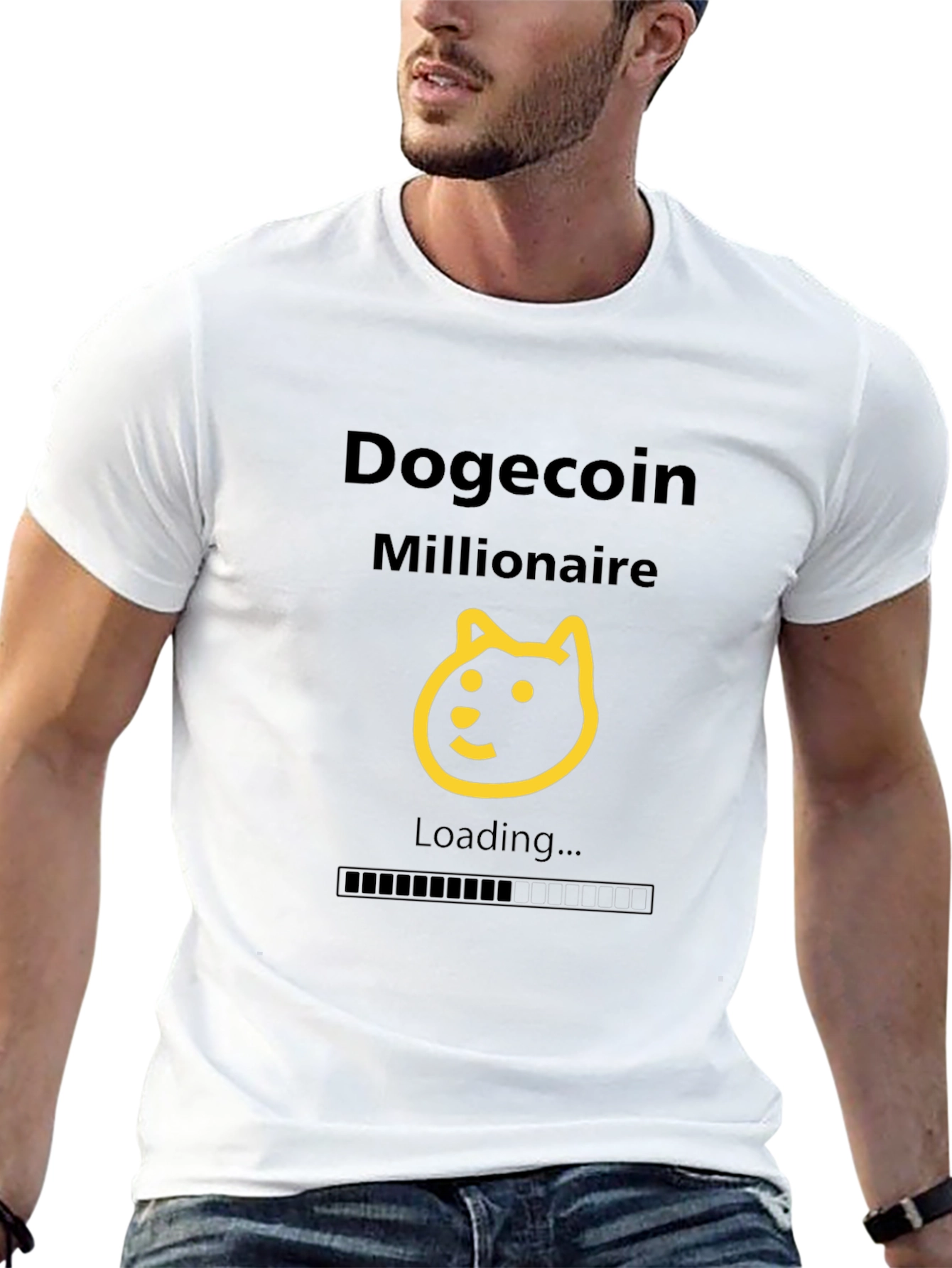 Dogecoin Millionaire Black T-Shirt - Crypto Humor