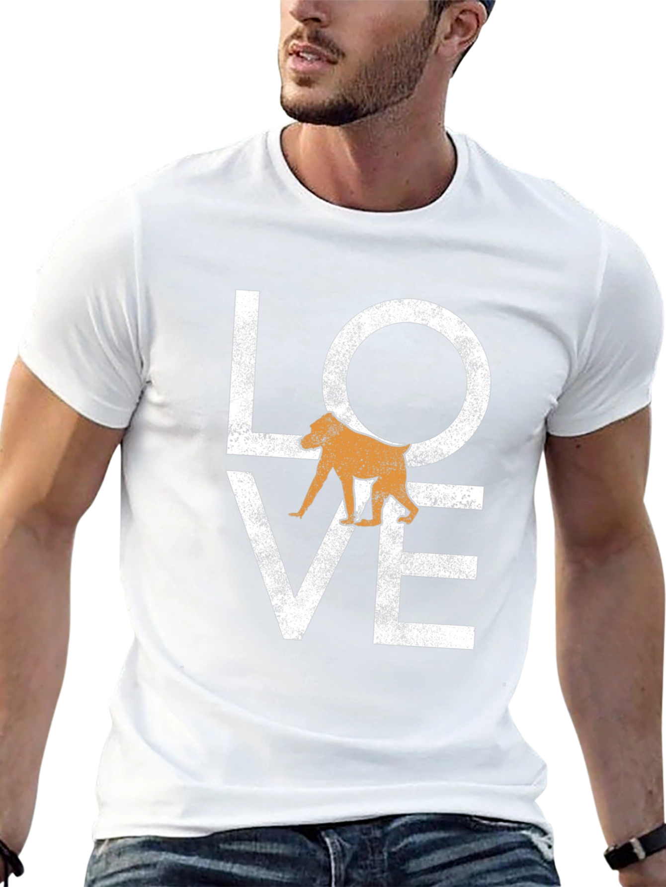 Love Baboon Graphic Tee - Soft Black T-Shirt