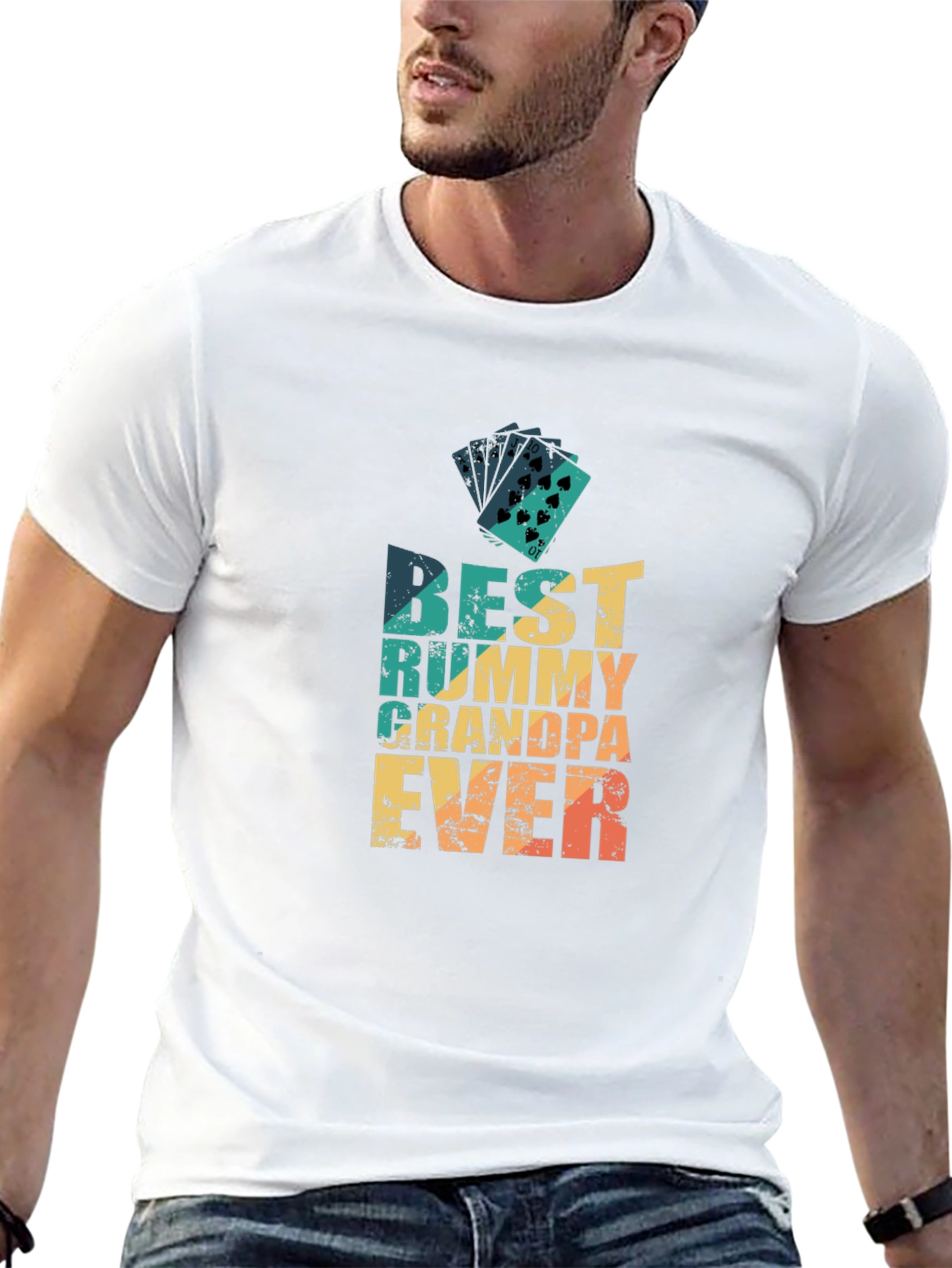 Best Rummy Grandpa Ever Graphic Tee
