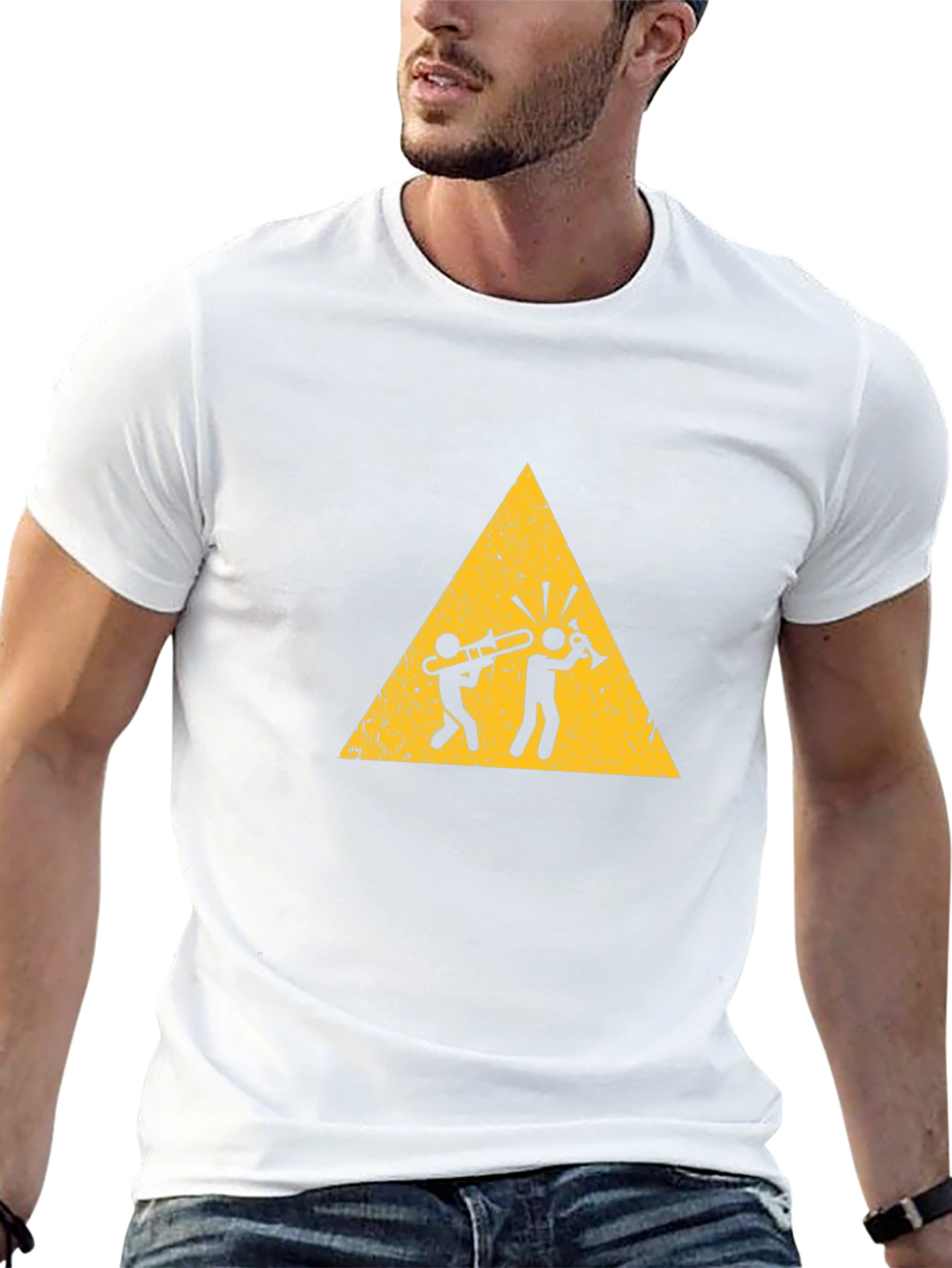 Musician Warning Graphic Tee - Black Cotton T-Shirt