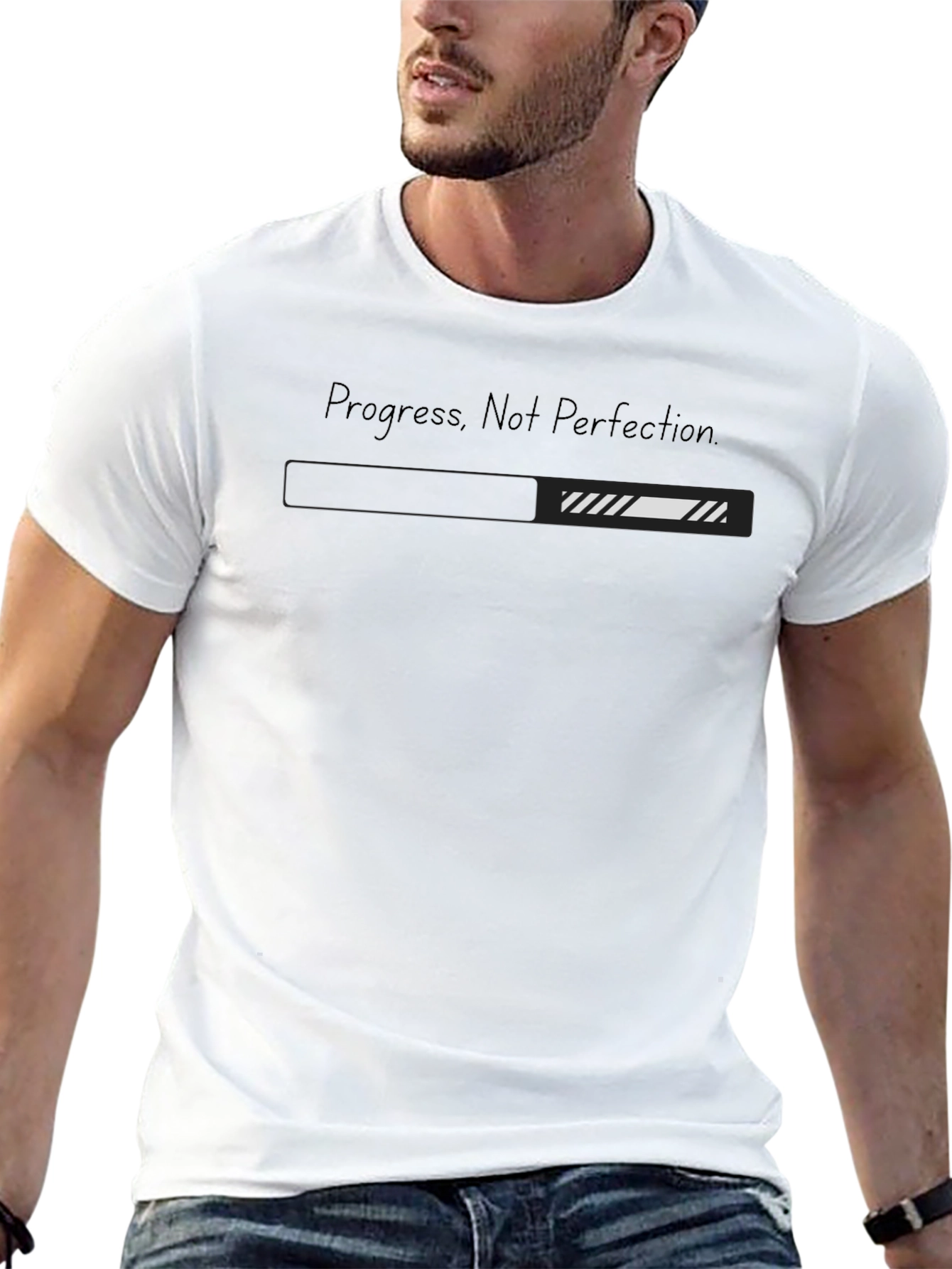 Progress Not Perfection Black T-Shirt