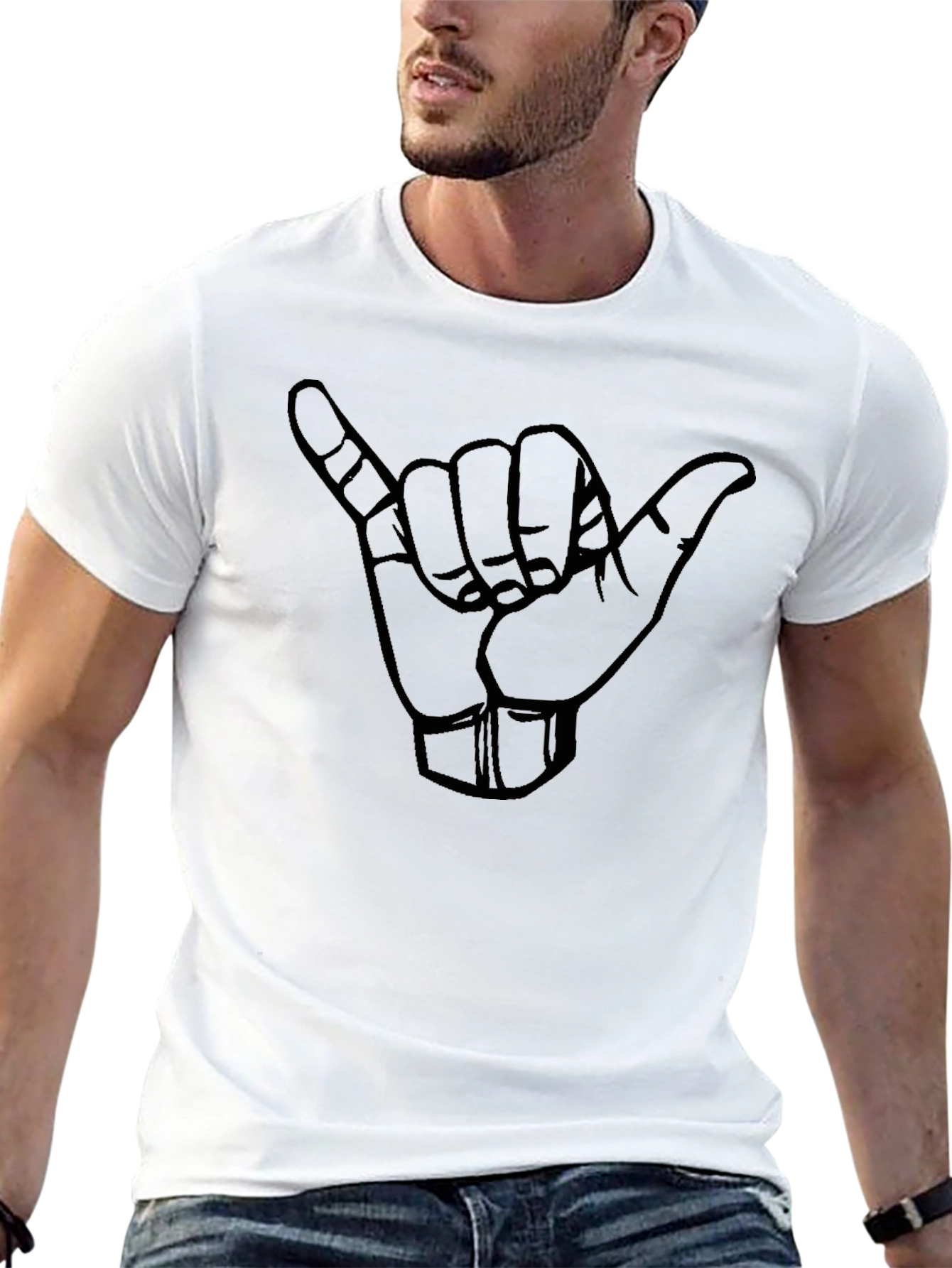 Hang Loose Shaka Hand Gesture Graphic Tee