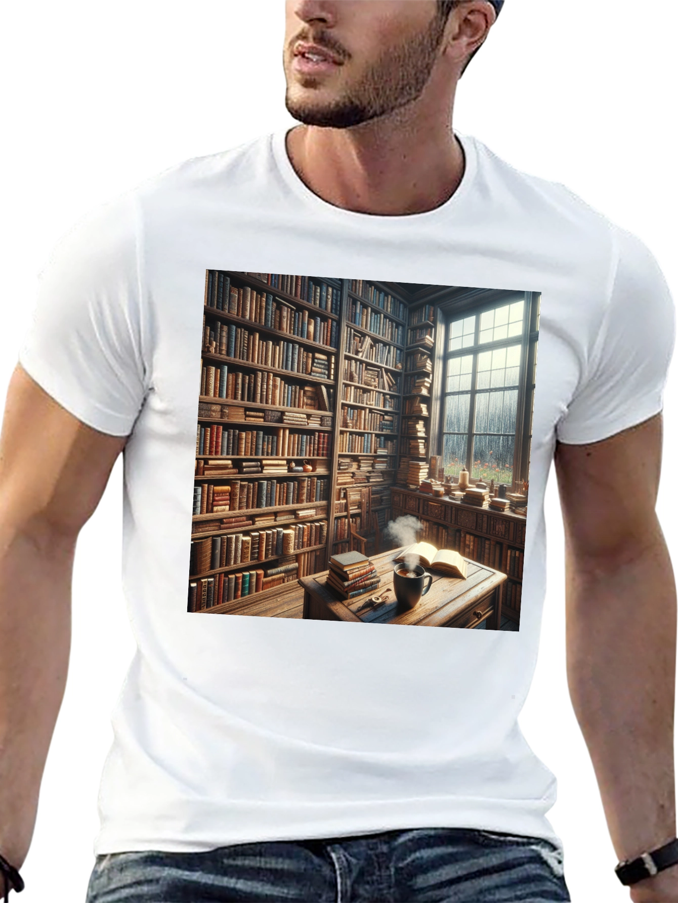Book Lovers Cozy Library T-Shirt